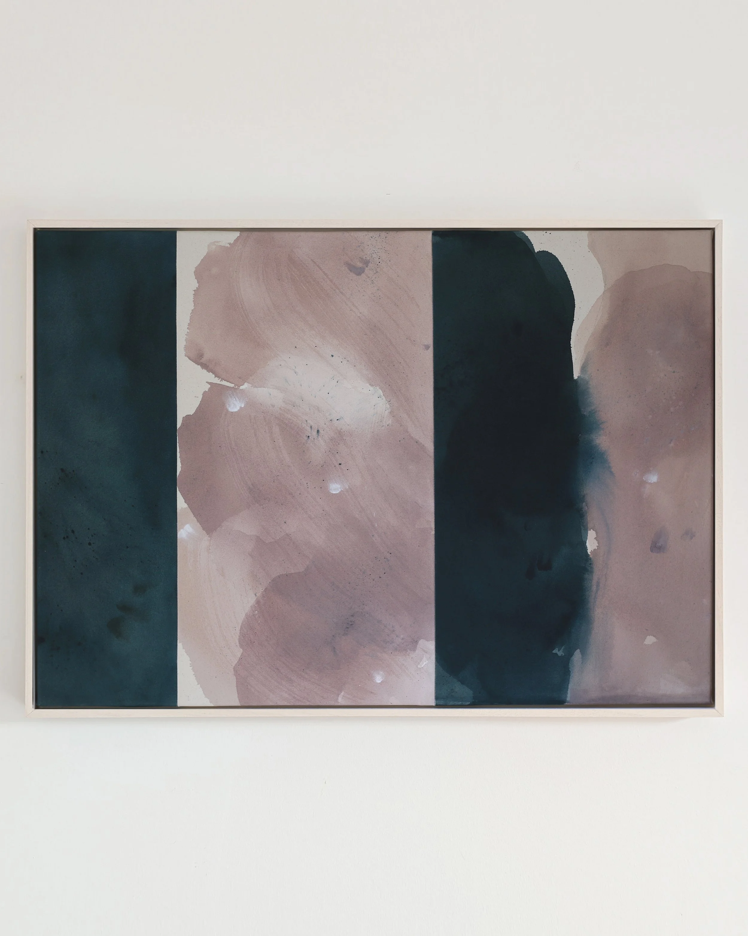  sky and flowers.  acrylic on sewn canvas. 75 x 105 cm