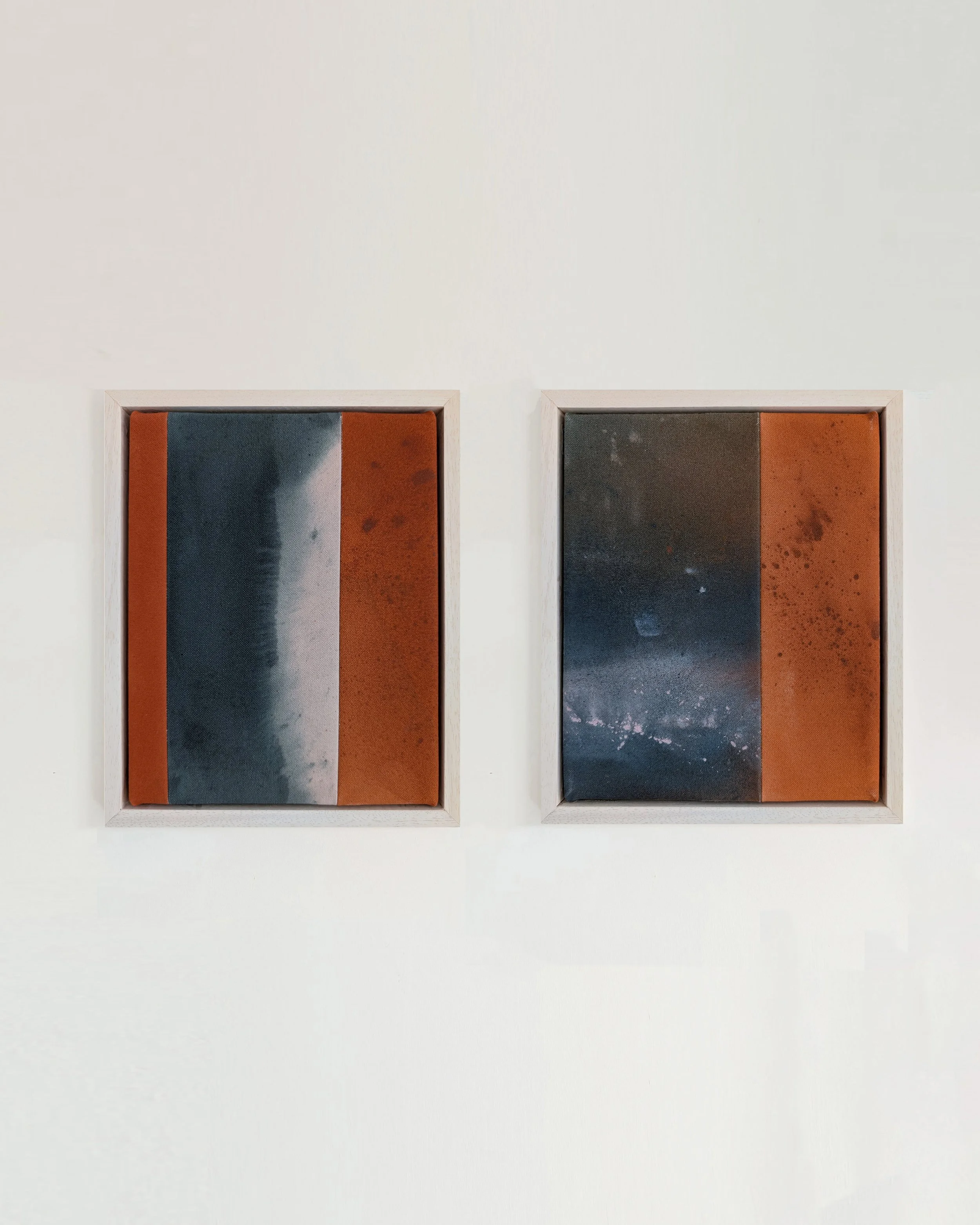  things we almost see. after the sky.  acrylic on sewn canvas. 29 x 24 cm