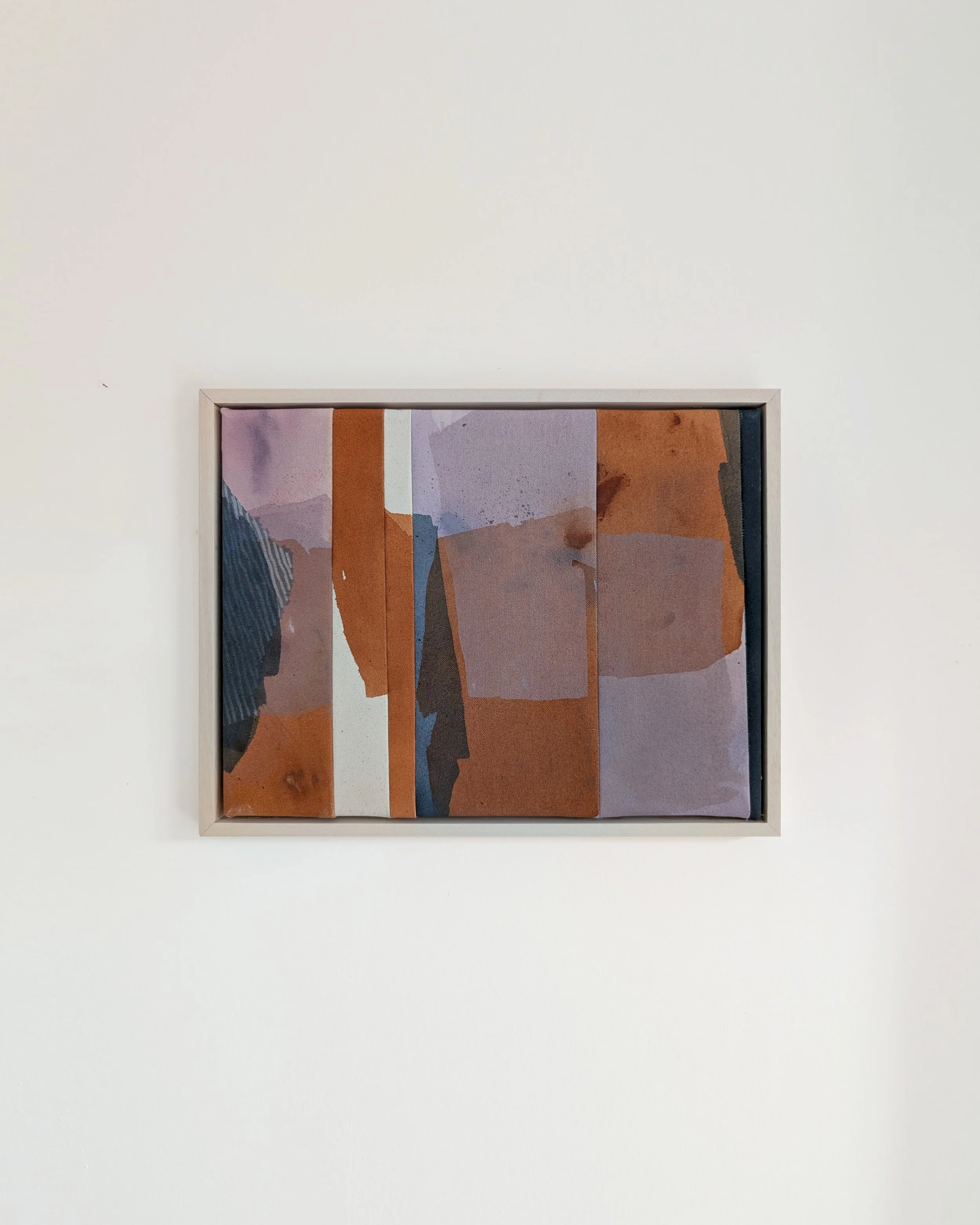  hushed along the edge.  acrylic on sewn canvas. 34 x 44 cm