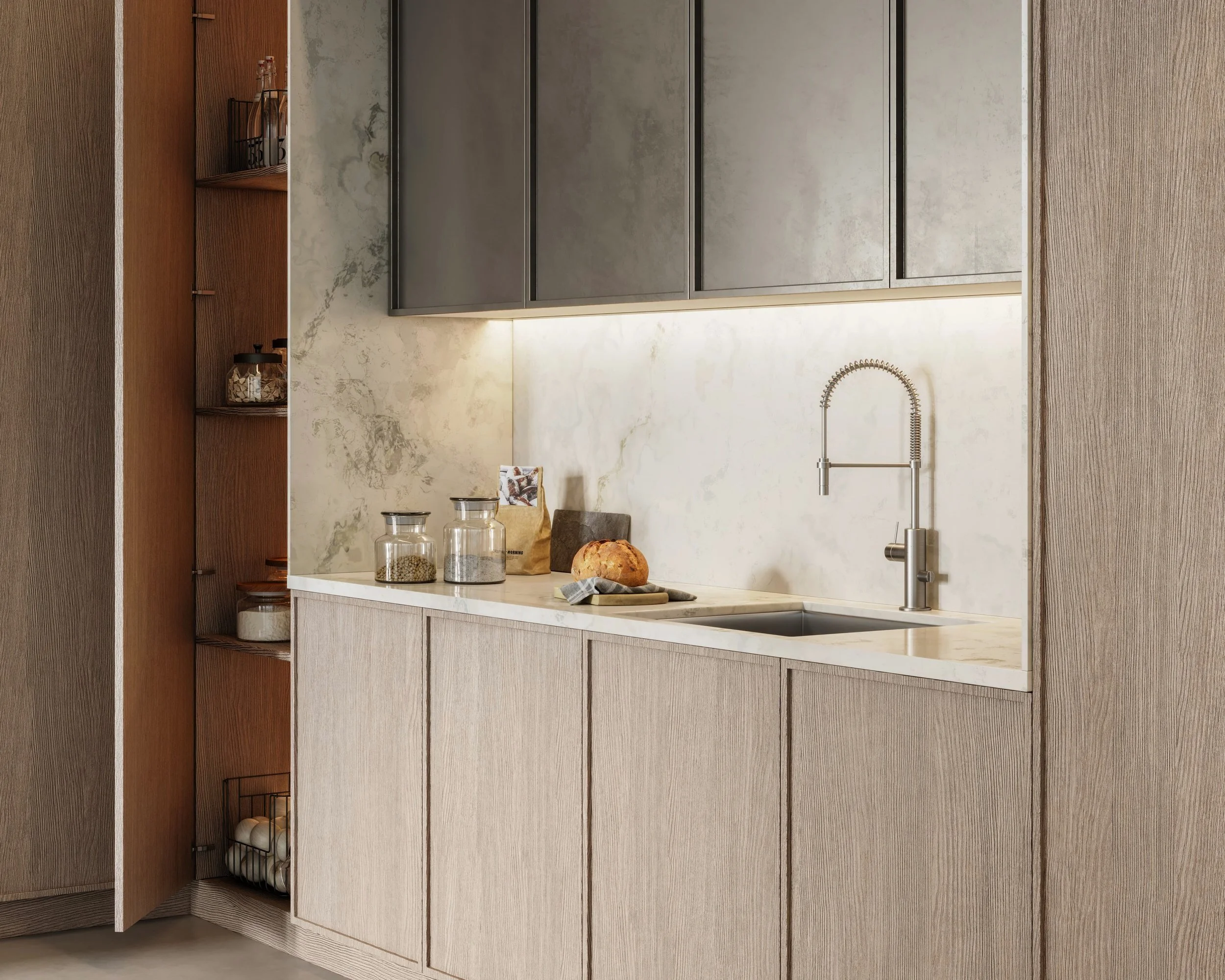 Kitchen Design - counter top and faucet