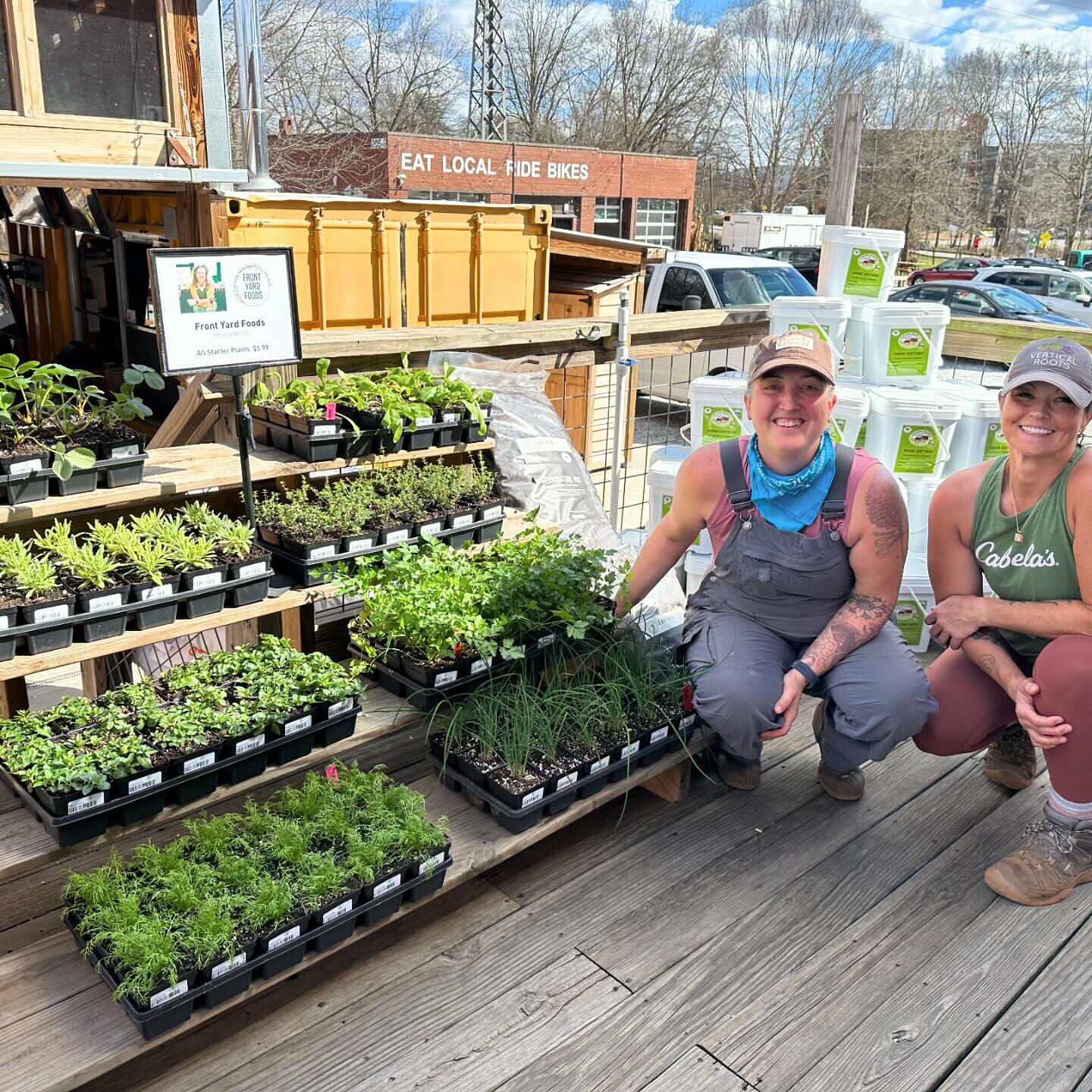 We dropped off our first order to @swamprabbitcafe this afternoon. Now you can shop for all your local goodies and take home some @frontyard_foods starter plants. 🌱 🌱 🌱 

#growyourownweshowyouhow #frontyardfoods #starterplants #growyourown #herbs 