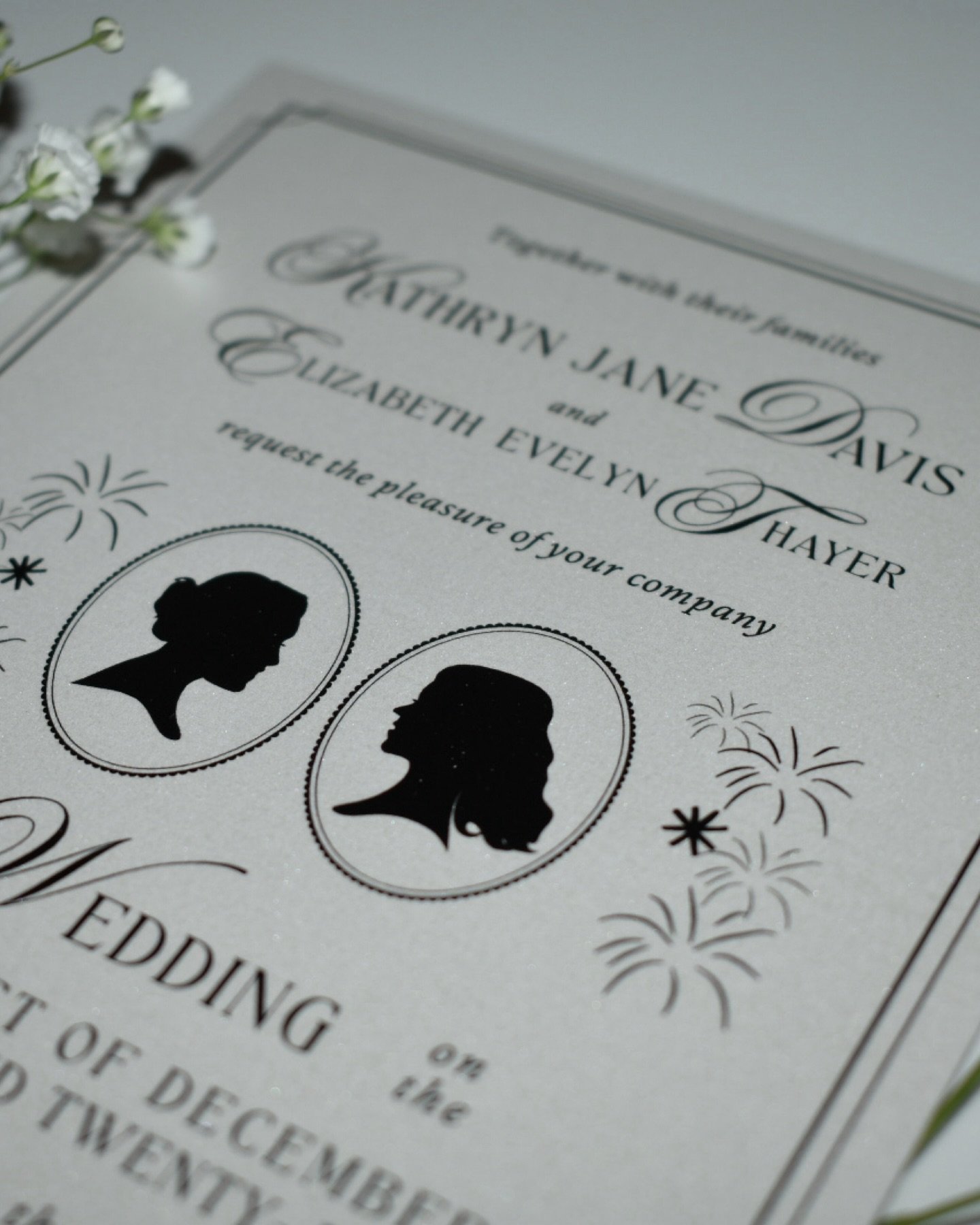 Two silhouettes. One countdown. 

A wedding invitation suite inspired by the portraiture art within the historic Boston &ldquo;Parker House.&rdquo; 🖤

#nyewedding