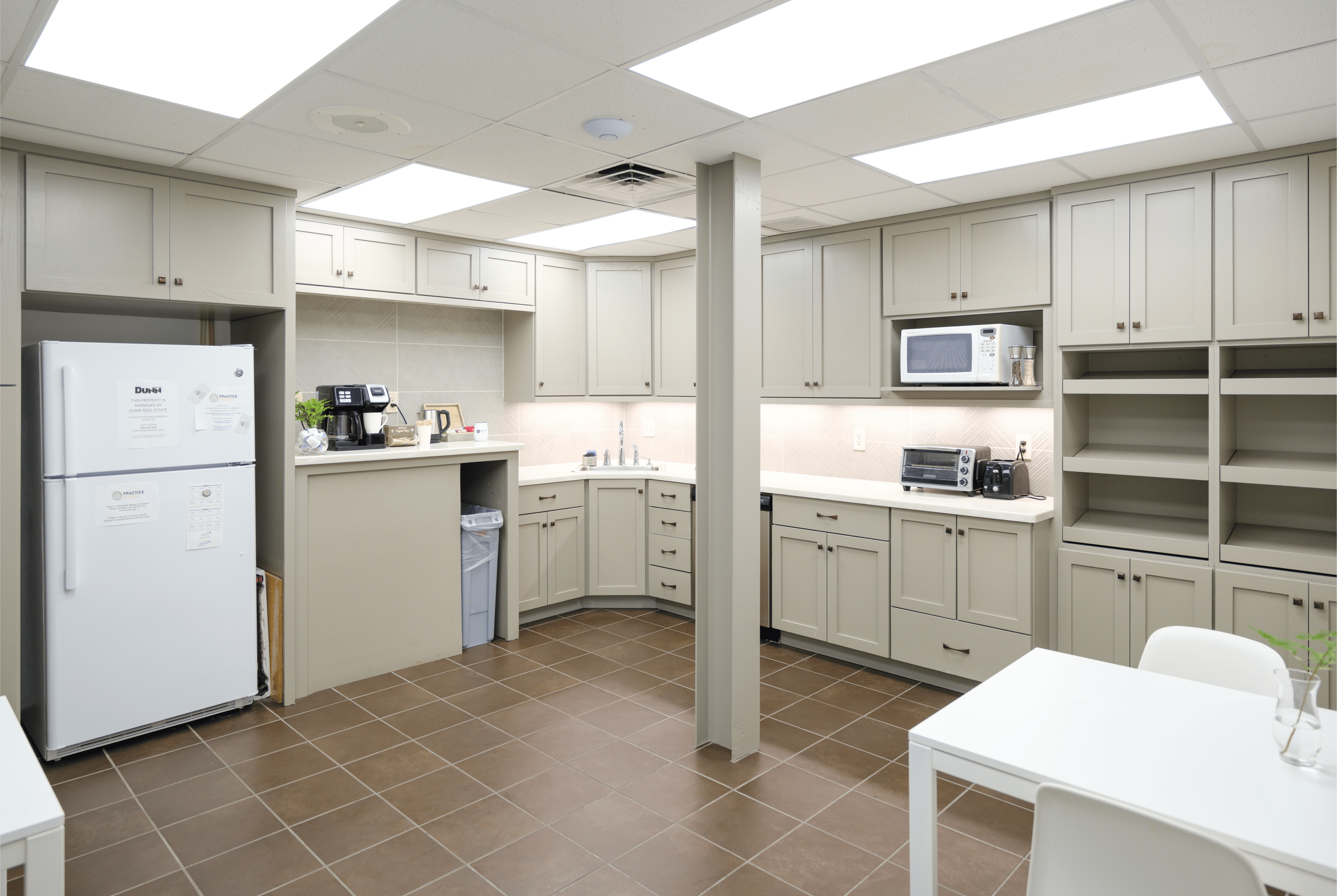 Breakroom at Practice Works Highway 280 private office space in Birmingham