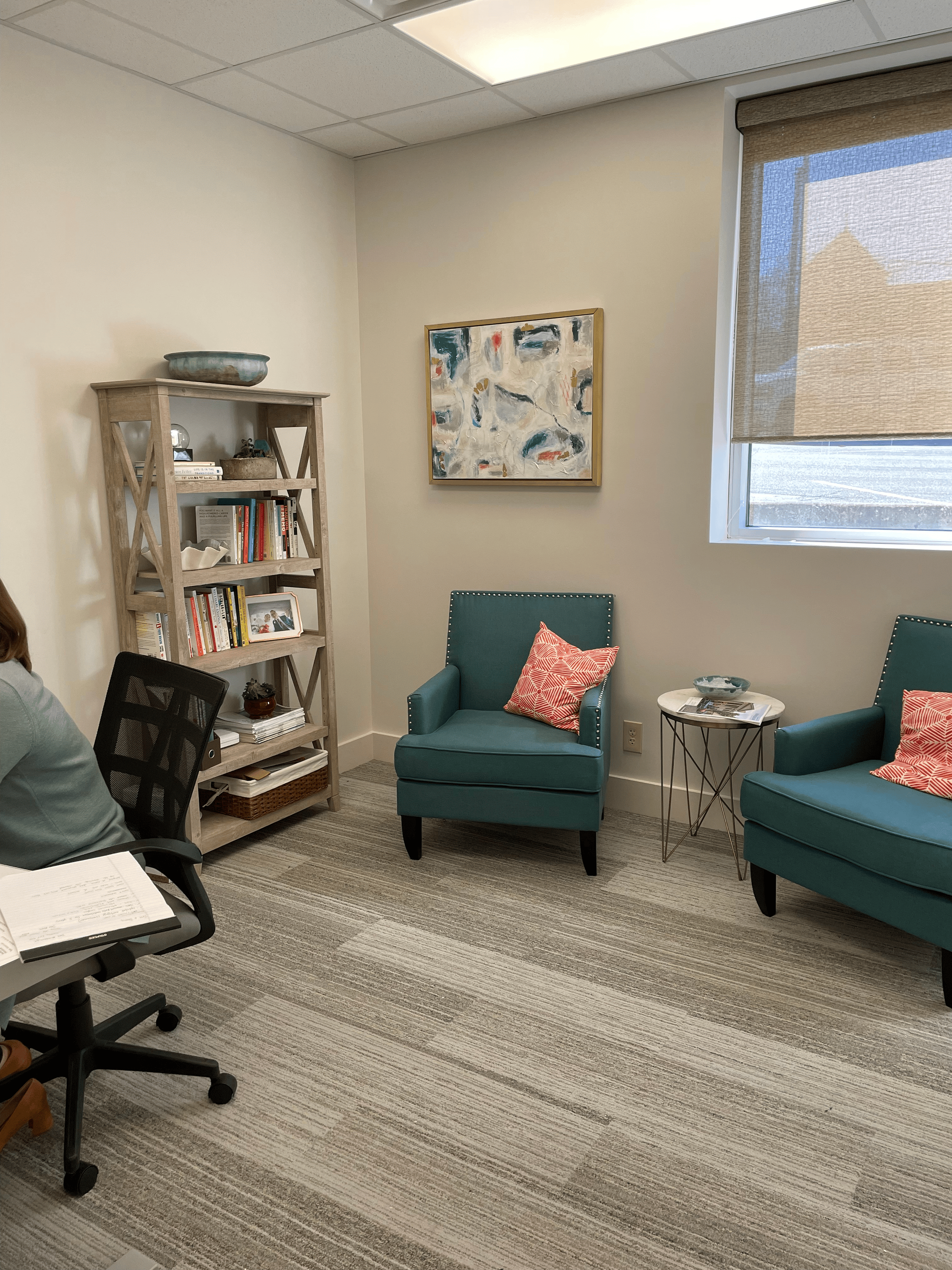 Waiting area at Practice Works Highway 280 workspace in Birmingham AL