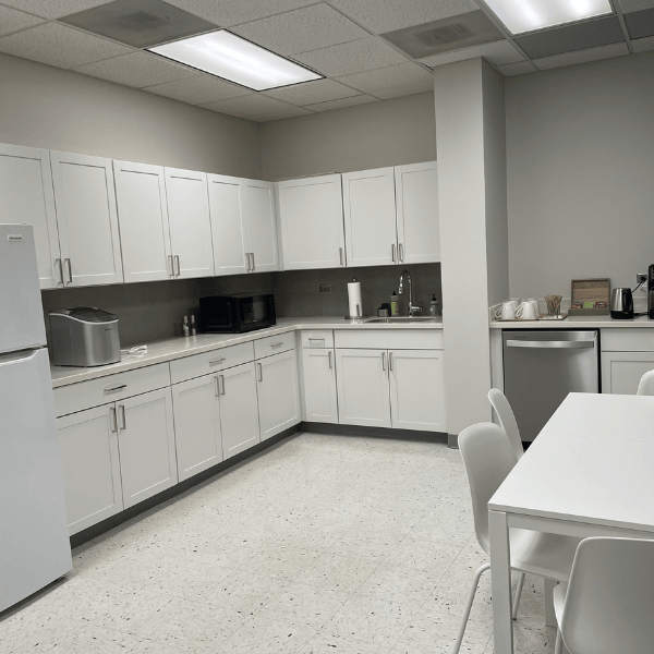 Kitchen and breakroom at Practice Works Vestavia Hills workspace