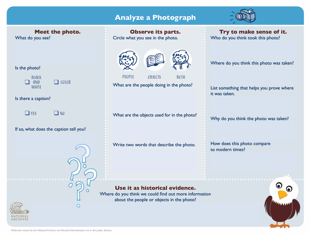 Analyzing Photographs for Novice or Younger Students, or Those Learning English