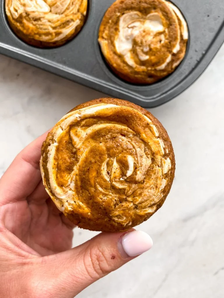 Pumpkin Cream Cheese Swirl Muffins