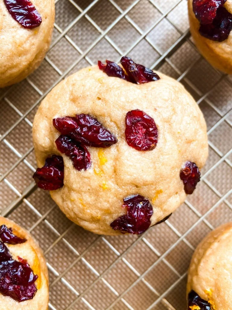 Cranberry Orange Protein Pancake Bites