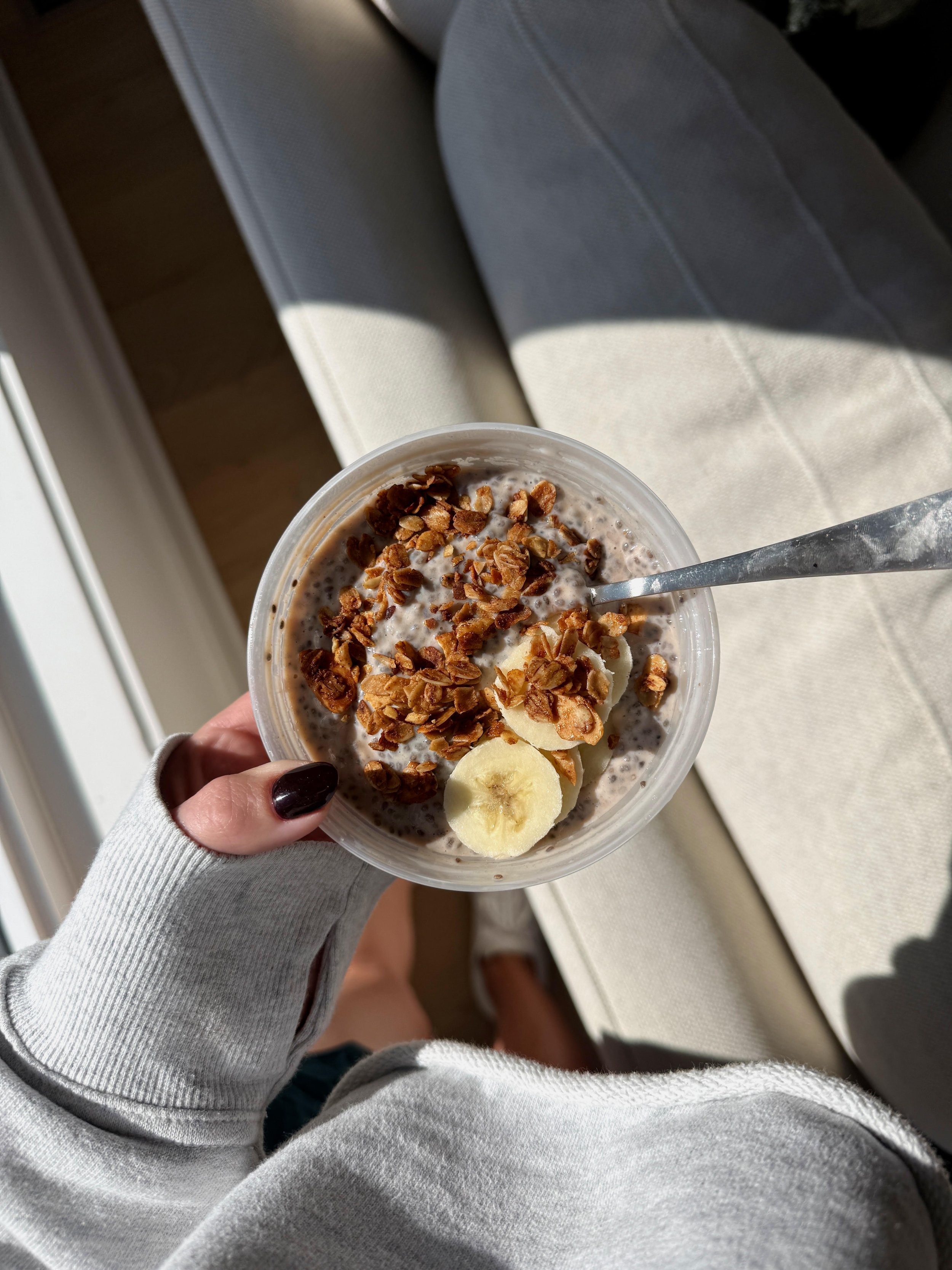 Banana bread chia pudding