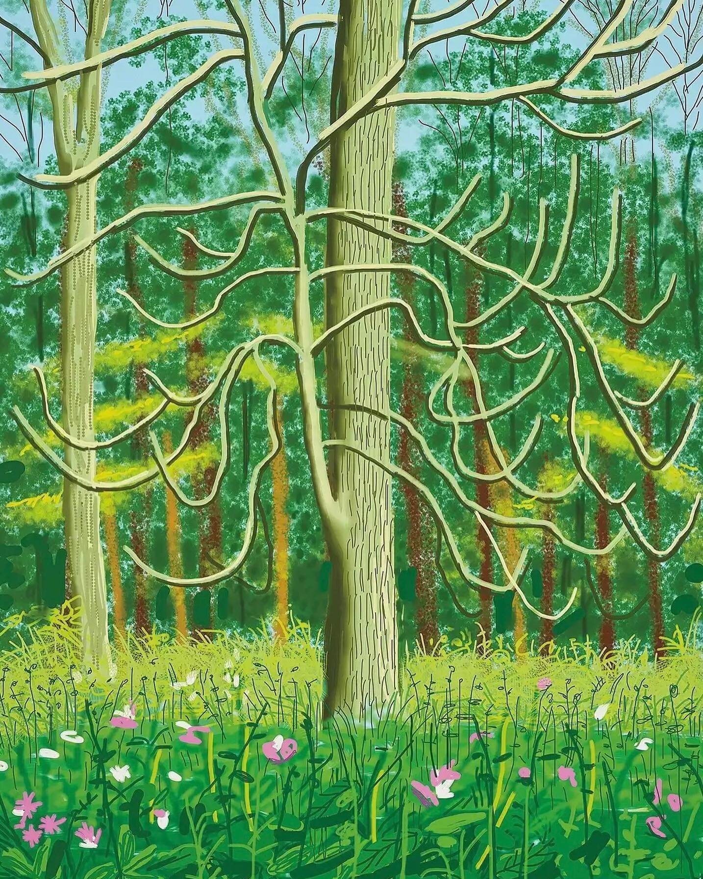 &quot;The Arrival of Spring in Woldgate, East Yorkshire 4 May, 2011&quot;, iPad drawing by David Hockney (via @Artsy.) David Hockney is known for being one of the early adapters of the iPad in his painting practice. His innovative and curious spirit 