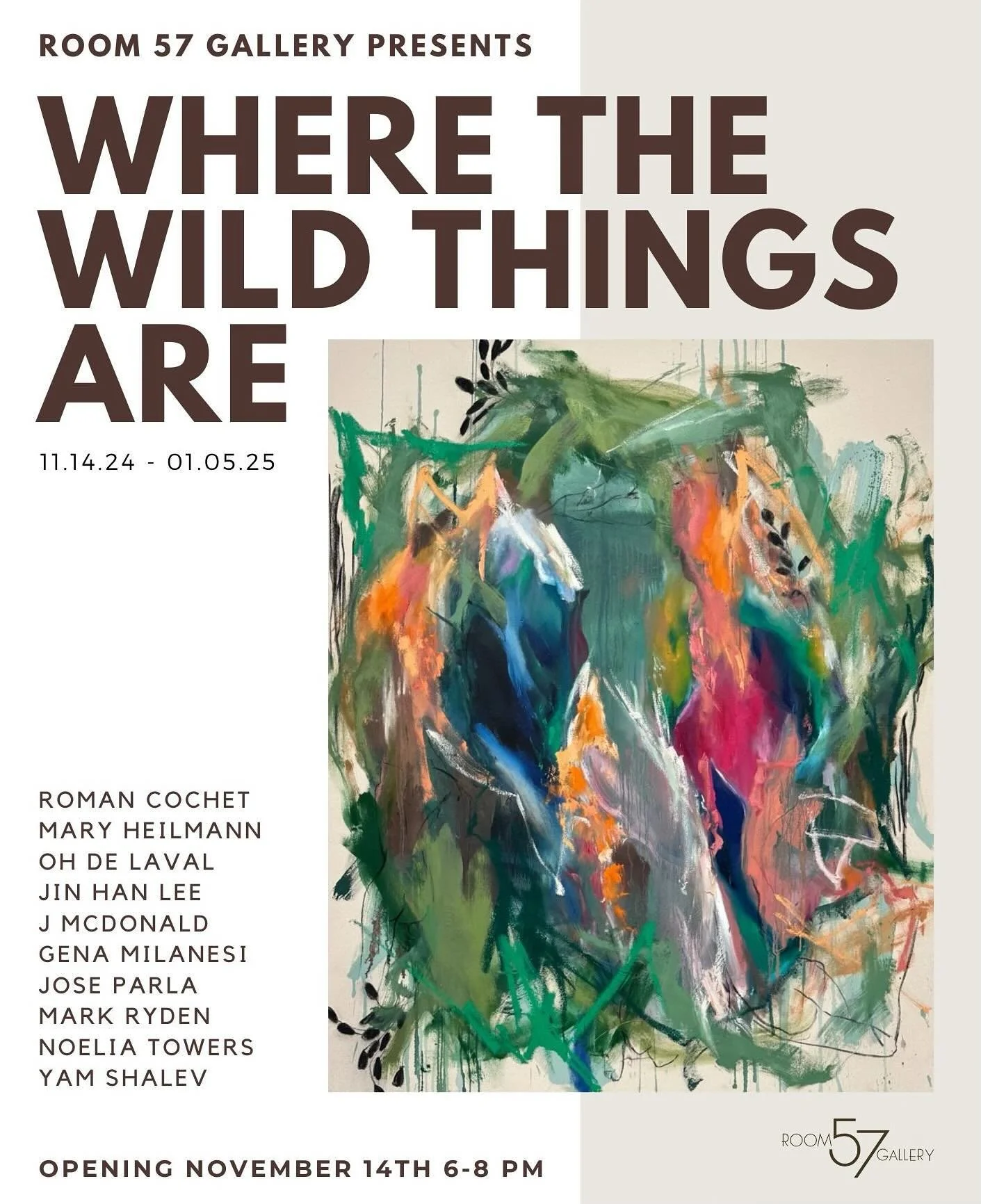 Due to extreme weather conditions on the west coast there has been a major delay in transportation. We made a few changes to our roster, because the show must go on! We look forward to seeing you all at the opening this Thursday from 6-8pm!
&bull;
Ro