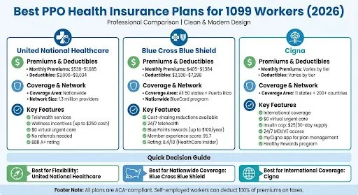 Best PPO Health Insurance Plans for 1099 Workers