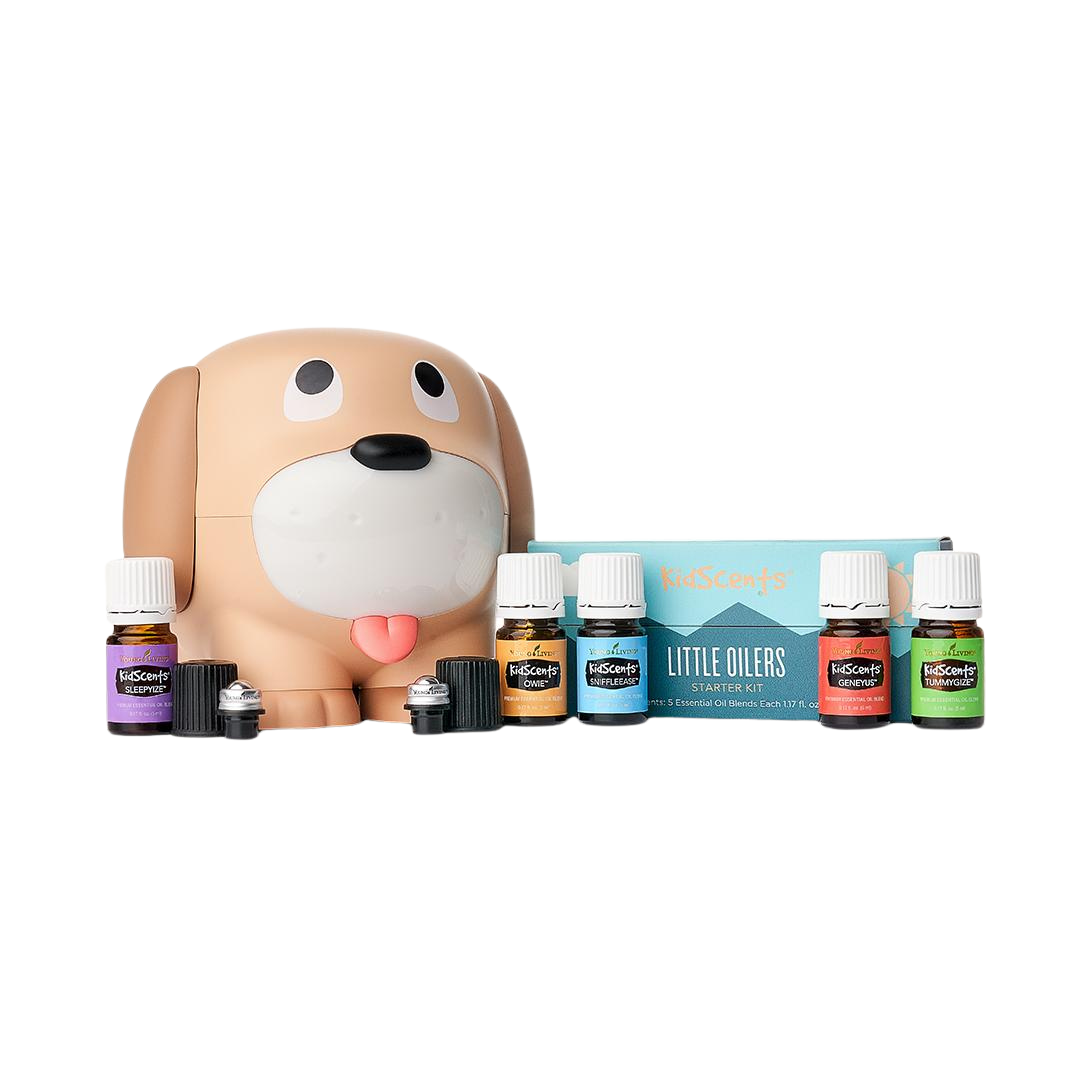 Sprout the Puppy™ Diffuser is a night-light, diffuser, and white-noise machine—howl in one! Fun and simple to use, this Young Living-exclusive kids diffuser uses essential oil scents to create a soothing environment for a good night’s sleep. Take thi
