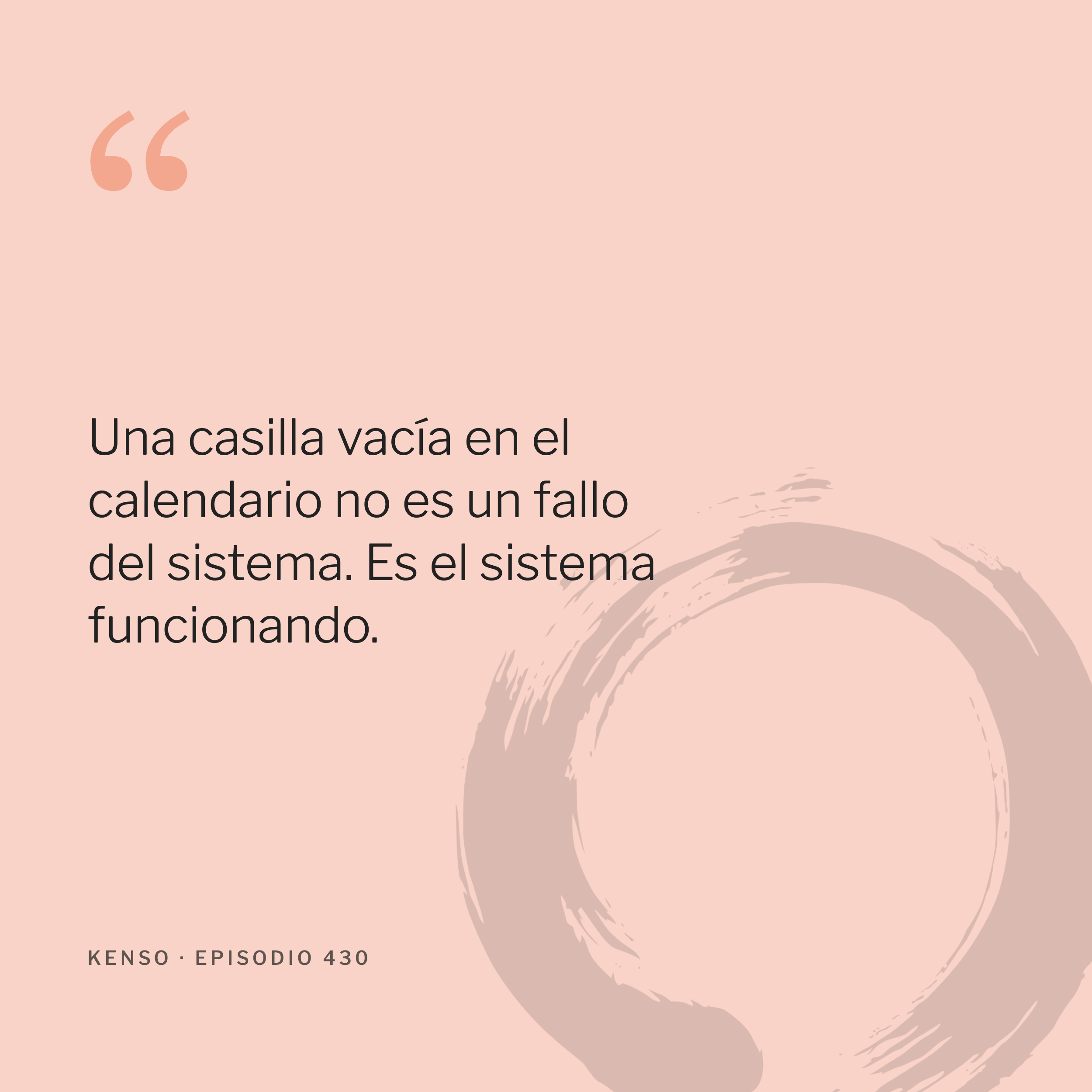 Una casilla vacía en el calendario no es un fallo del sistema. Es el sistema funcionando.