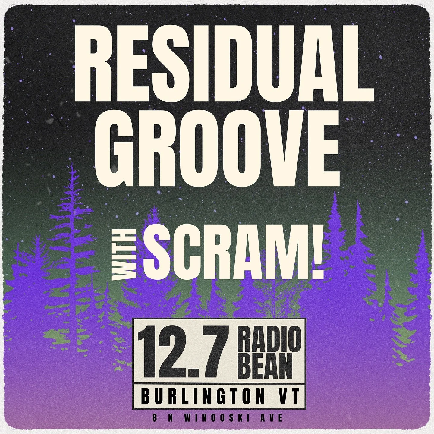 We are Burlington bound 12.7 for some @radiobean with @abandcalledscram 🚨 Tickets are now available 🎟️ grab yours with the link in our bio!
