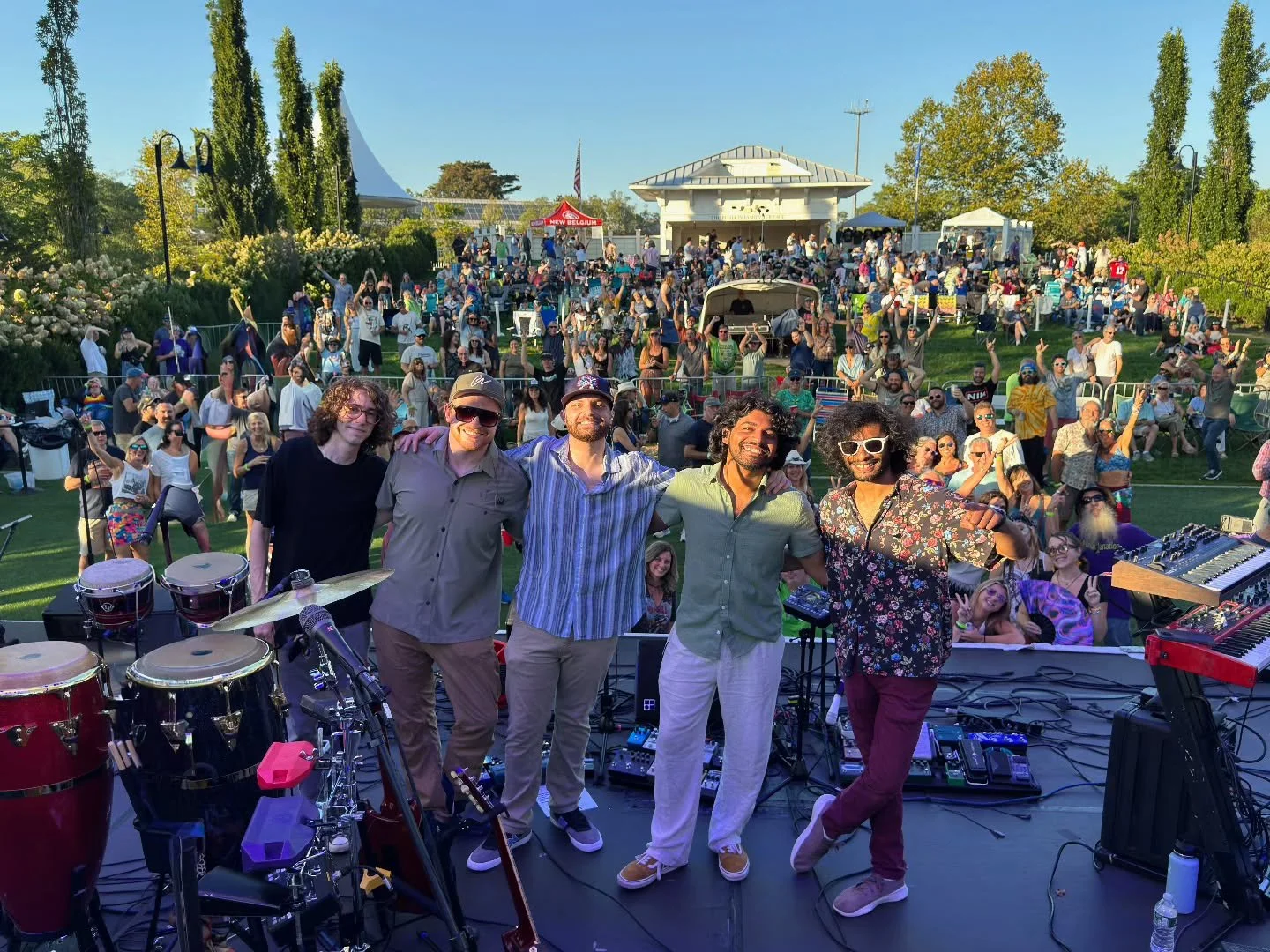That was a special one ❤️ Thank you @levittpavilion, @mihalimusic, and @nightzeroband for having us on a beautiful Sunday in Westport 🙏☀️

SETLIST

Goodbye Face &gt;
If I Don&rsquo;t Change &gt;
Polywan 
Love, Rush Into Me (in memory of Adam Ives)
T