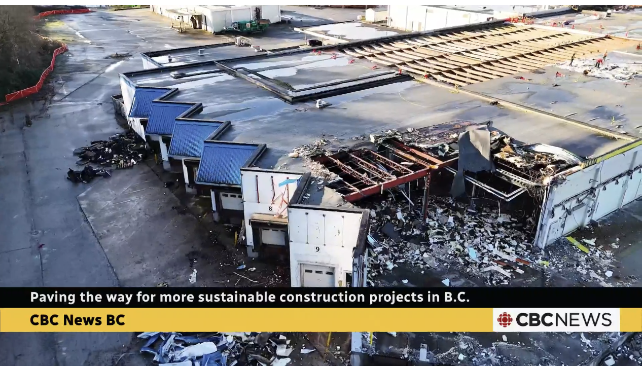 Largest deconstruction project in B.C. paving the way for more sustainable construction projects