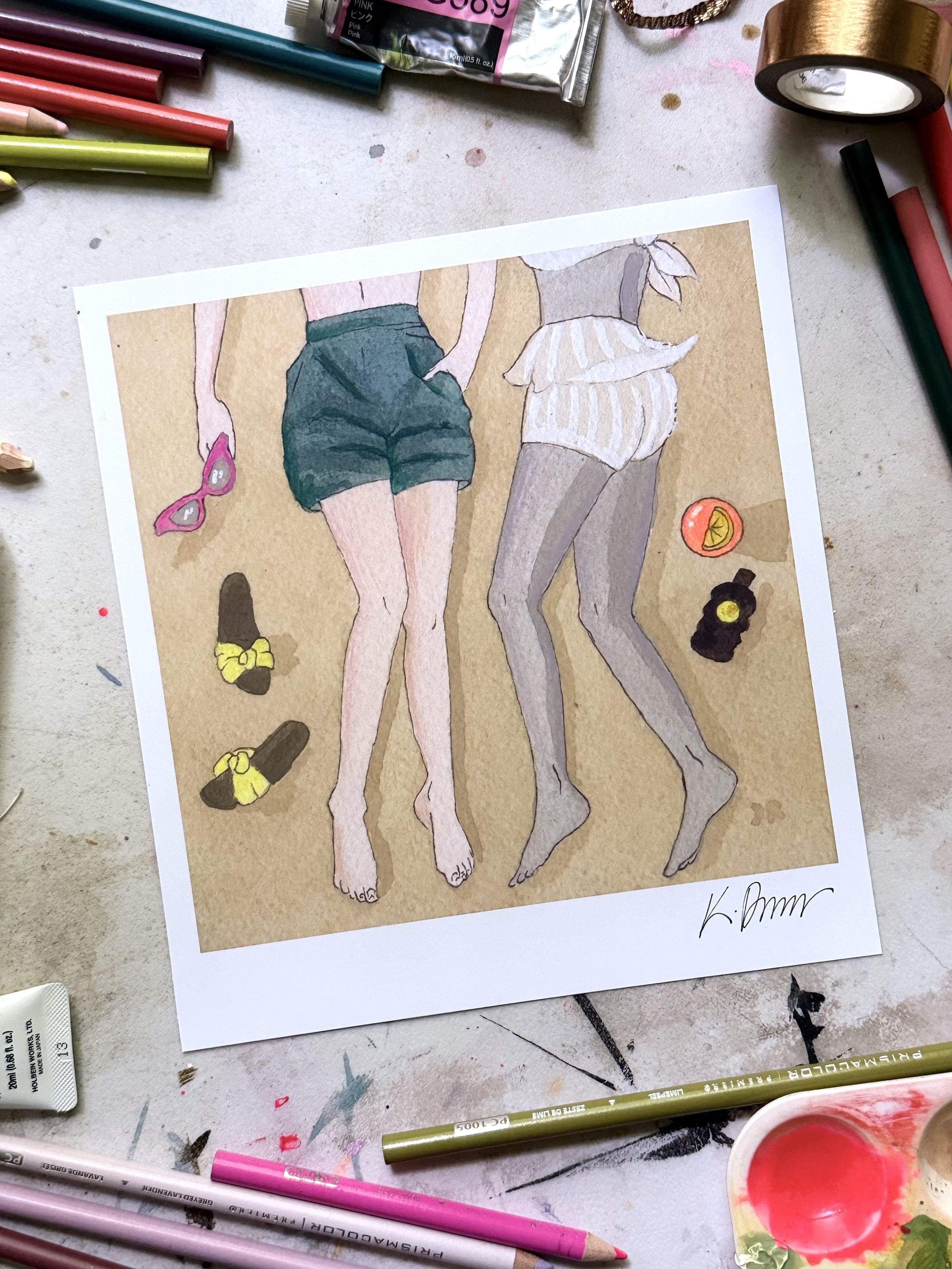 Vintage Beach Print