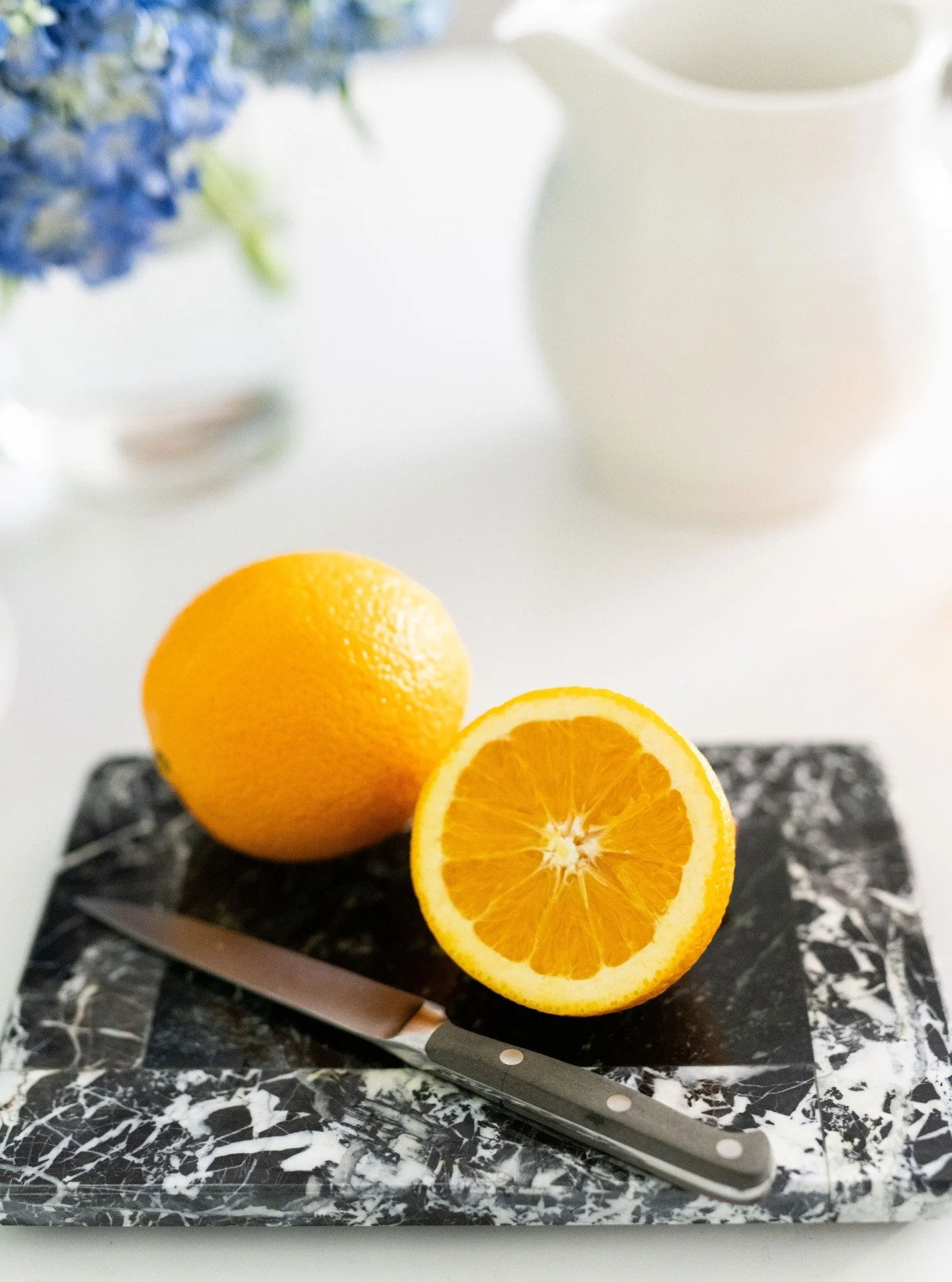 Oranges always make me think of the holidays: standing at the kitchen sink with my Grandmother at the holidays, swapping stories and peeling mountains of fresh Florida navels for our family gatherings; wassail steaming on the stove top, adding a swee