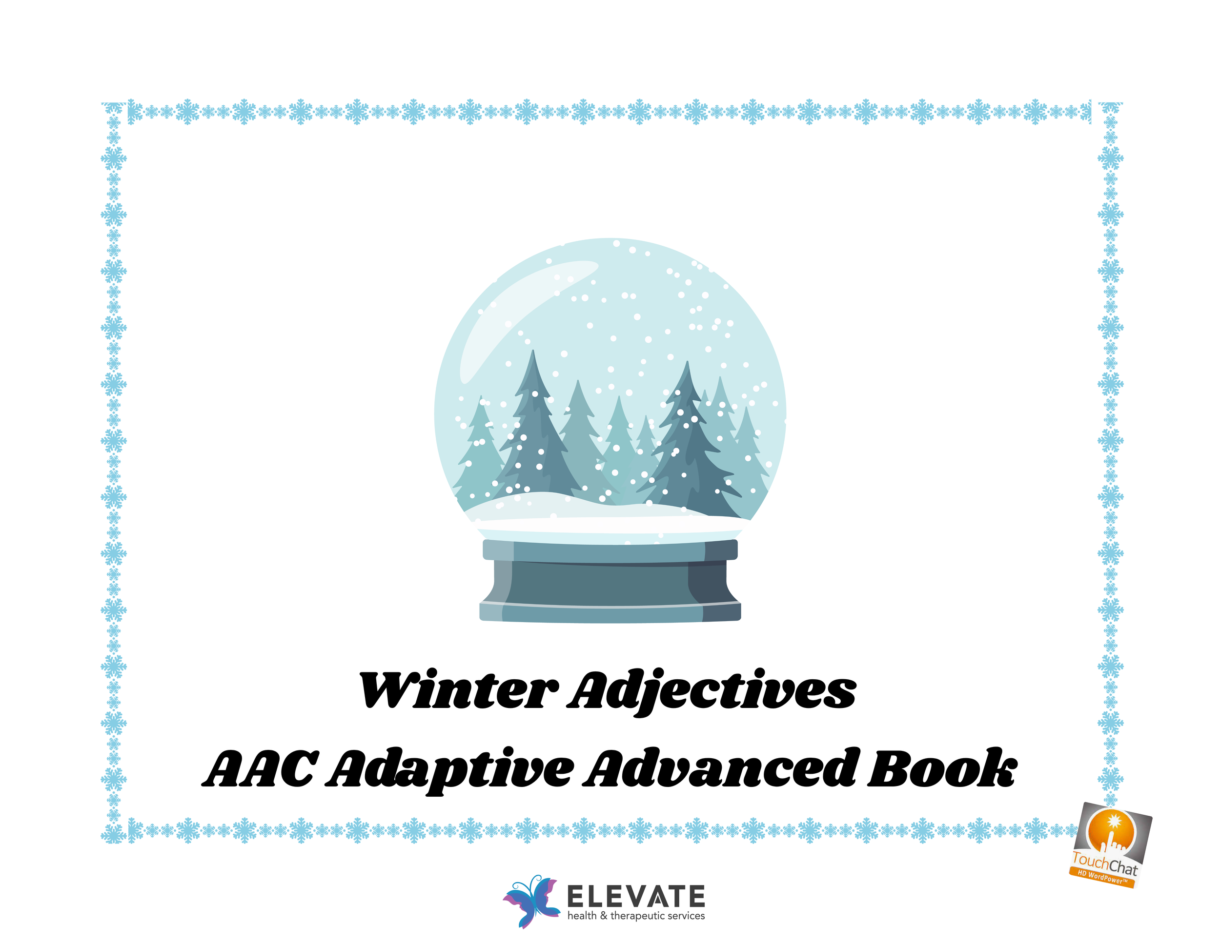 Winter Adjectives AAC Adaptive Advanced Book (WordPower)