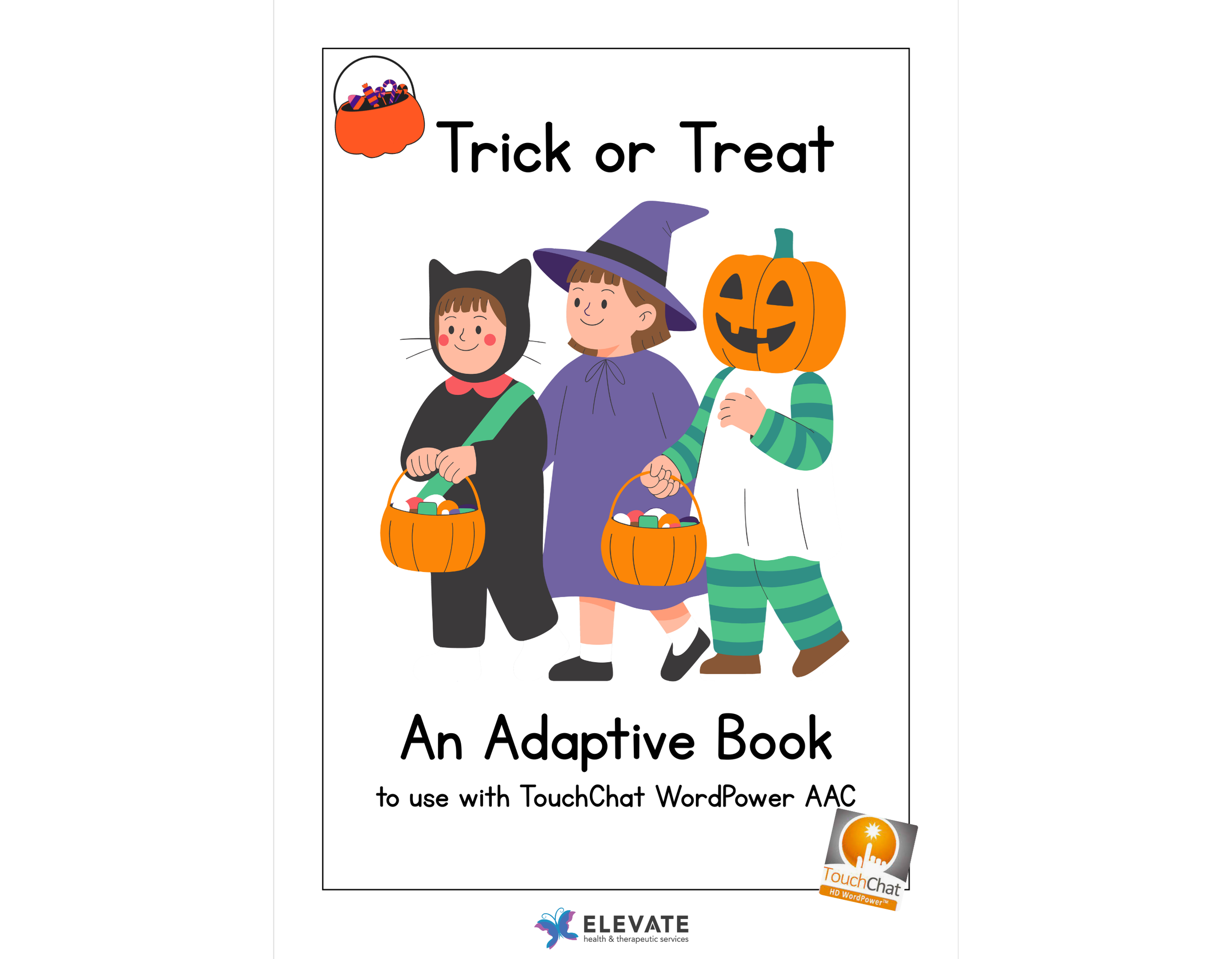 Halloween AAC Core Word LIKE Adaptive Book with TouchChat Icons