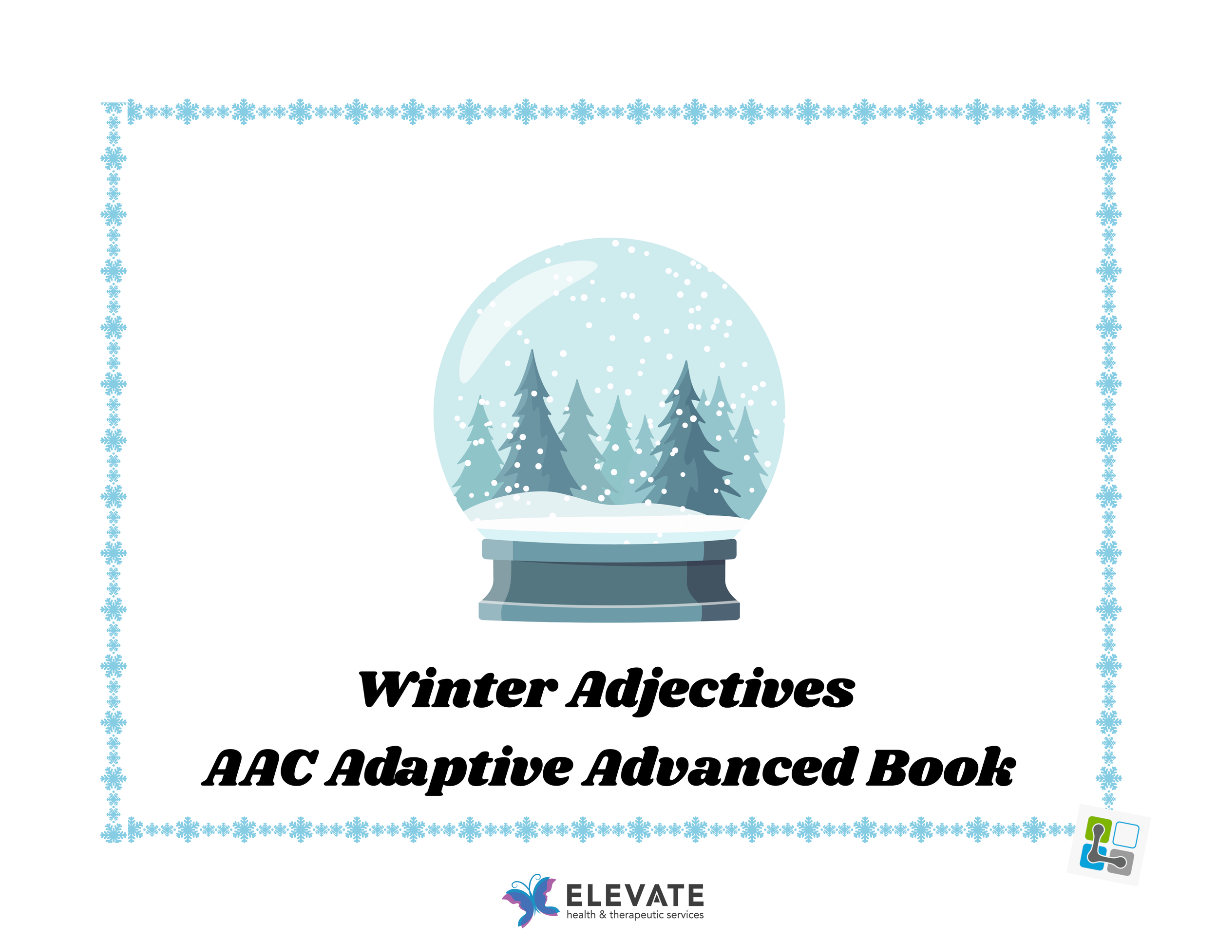 Winter Adjectives AAC Adaptive Advanced Book (LAMP)