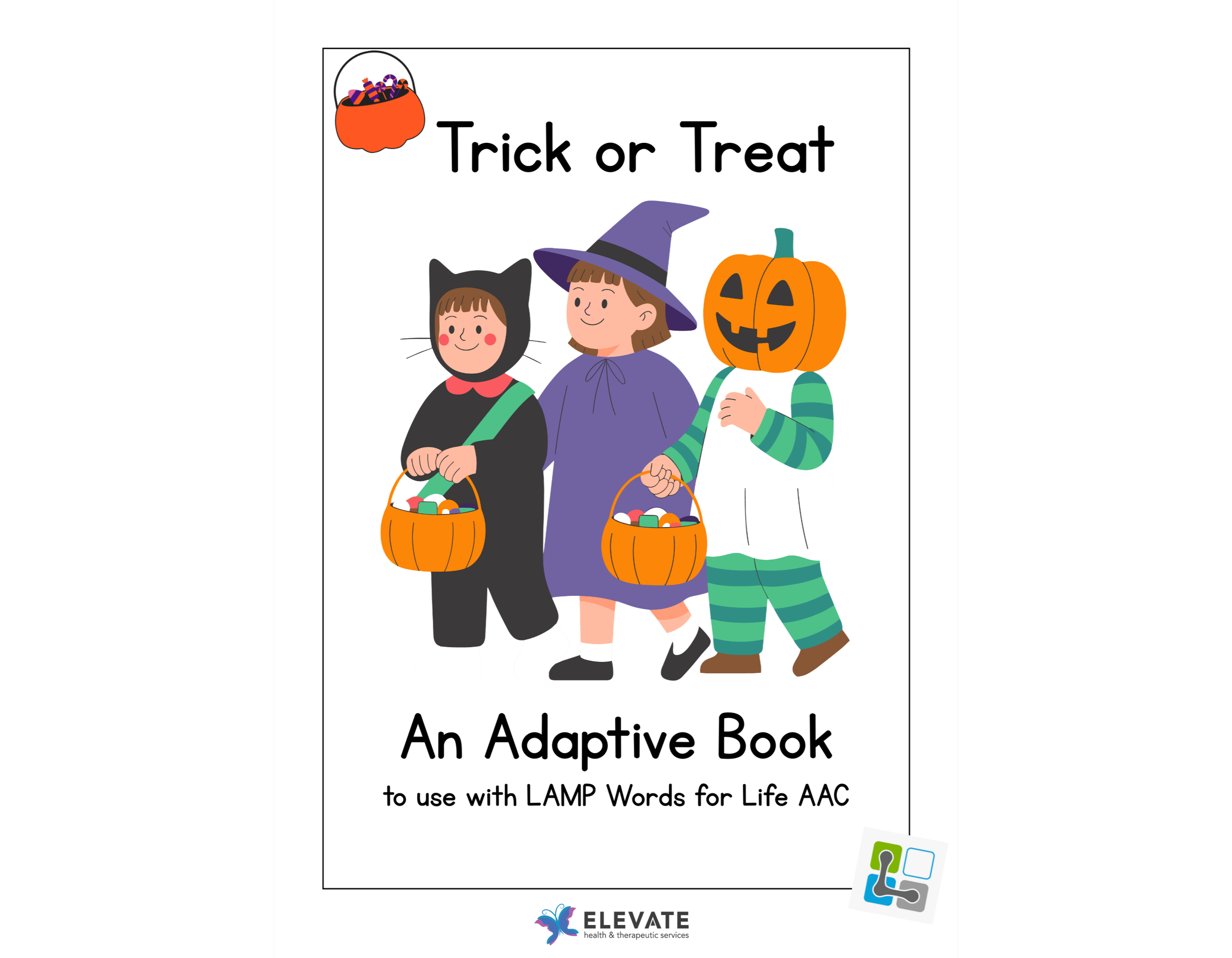 Halloween AAC Core Word LIKE Adaptive Book with LAMP Words for Life Icons