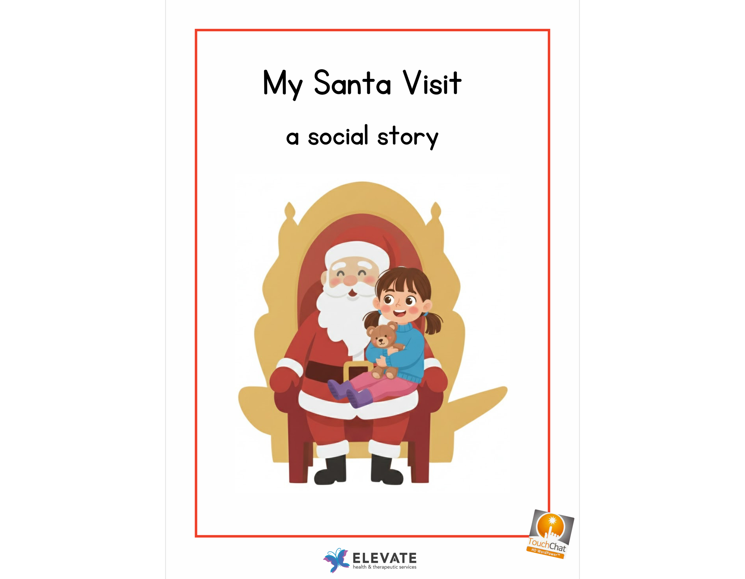 My Santa Visit – AAC Social Story (WordPower)