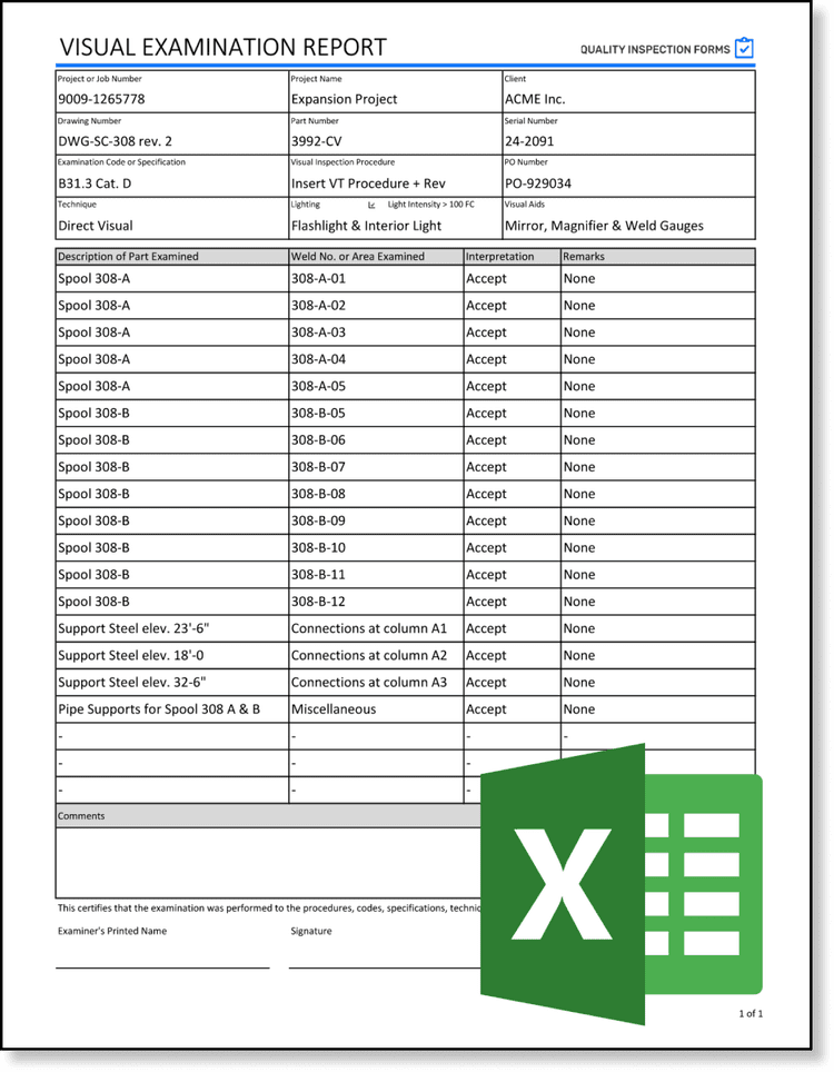 WPS & PQR - ASME Section IX - Blank Form — QUALITY INSPECTION FORMS