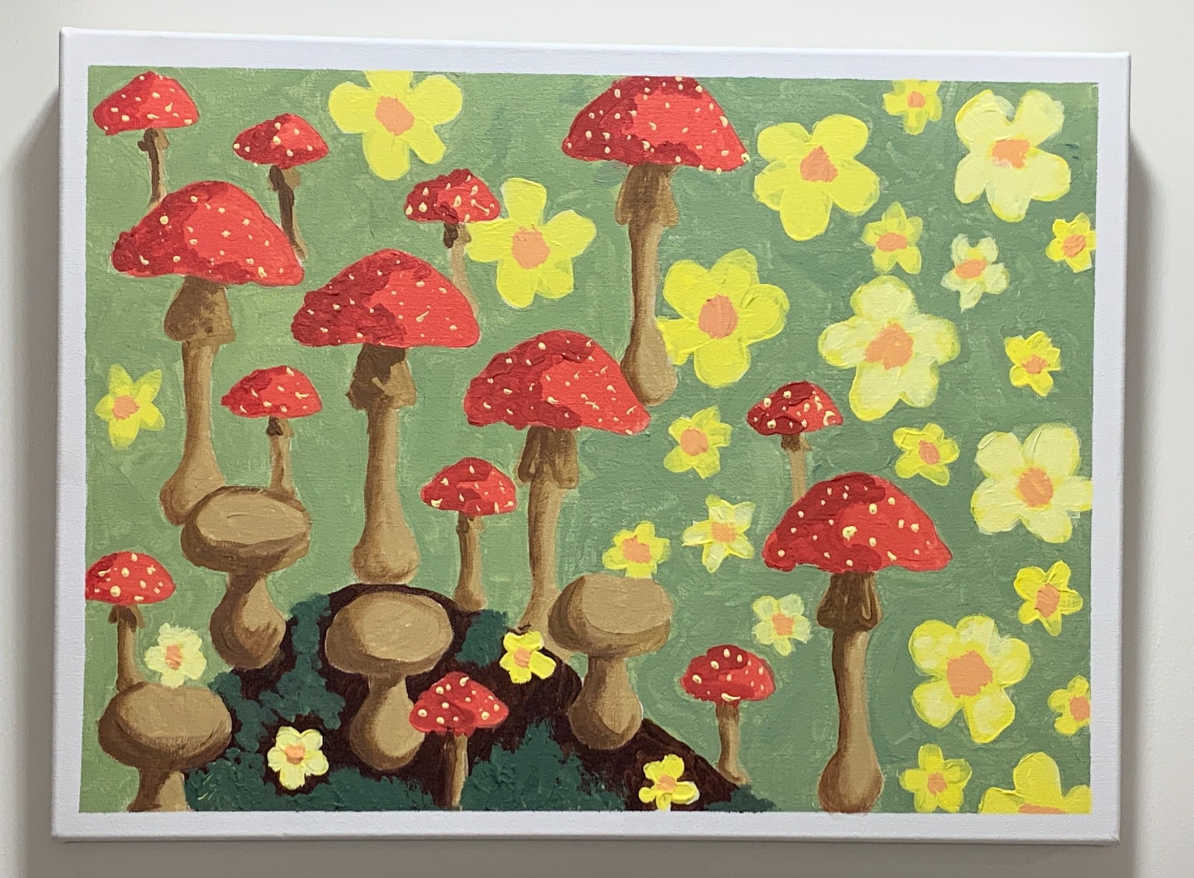 acrylic painting on canvas, 18x24". 2021