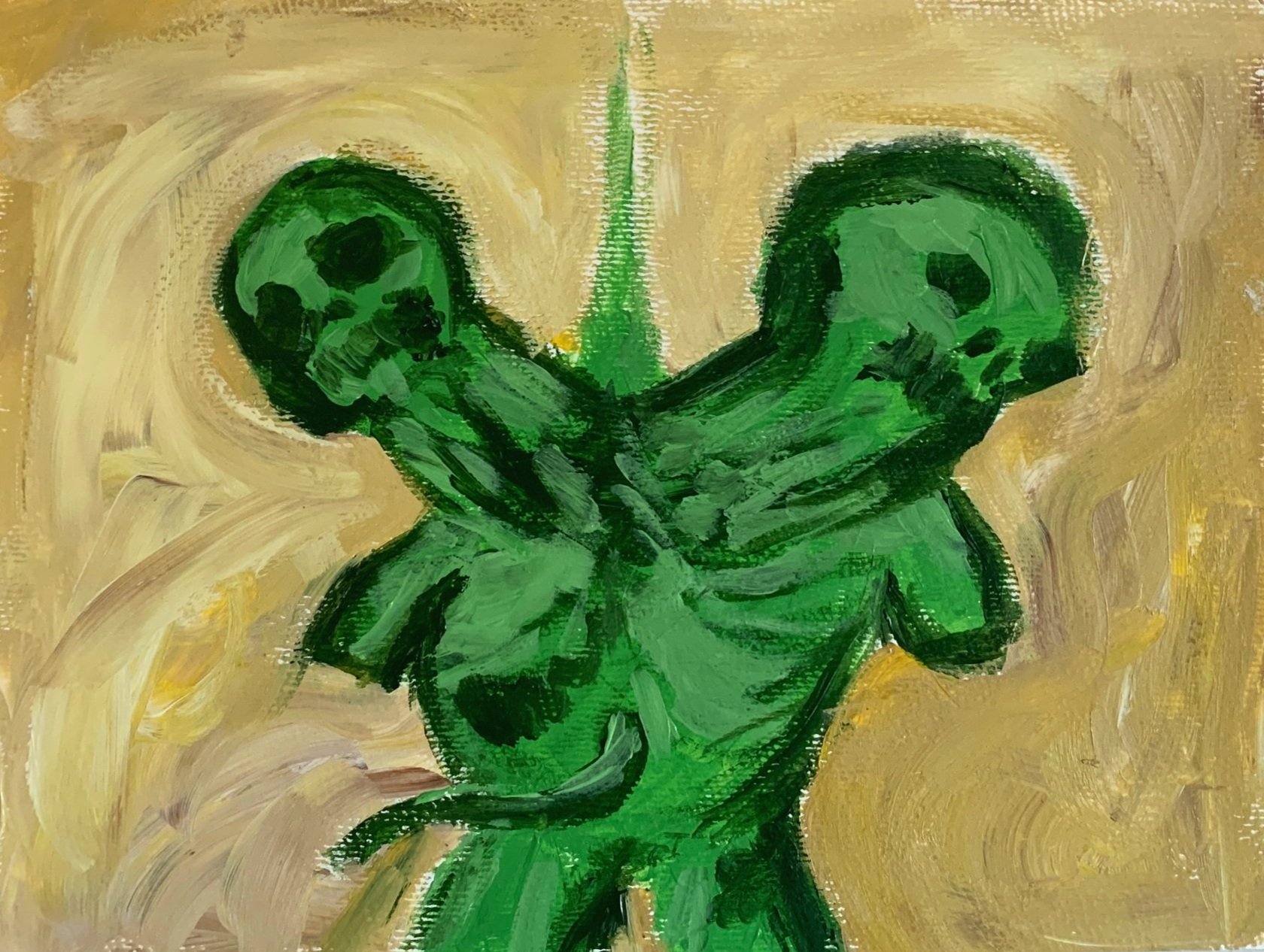 acrylic painting, 9x12". 2021