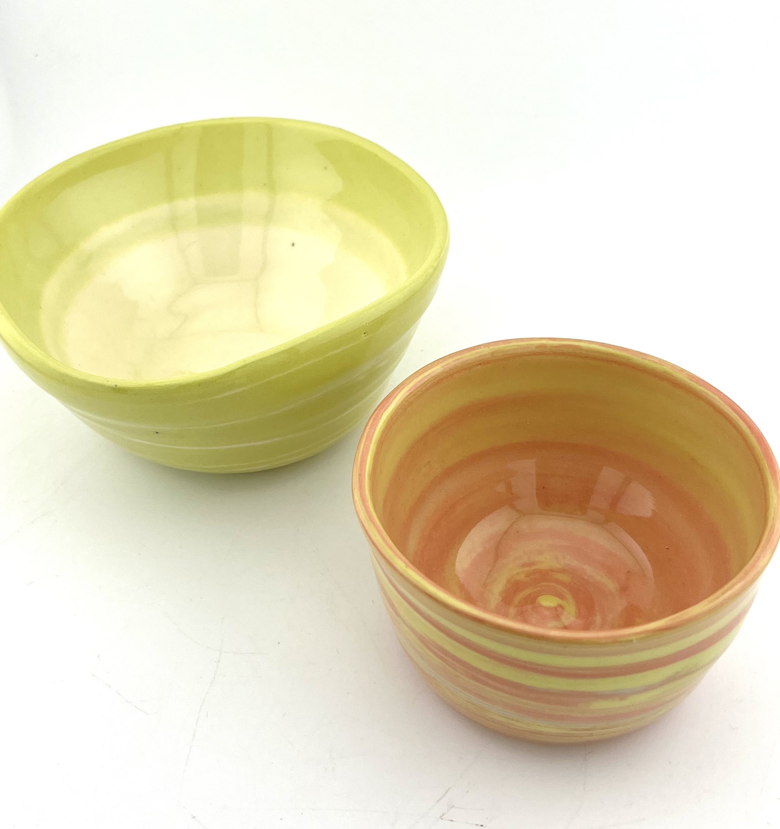 colored porcelain bowls