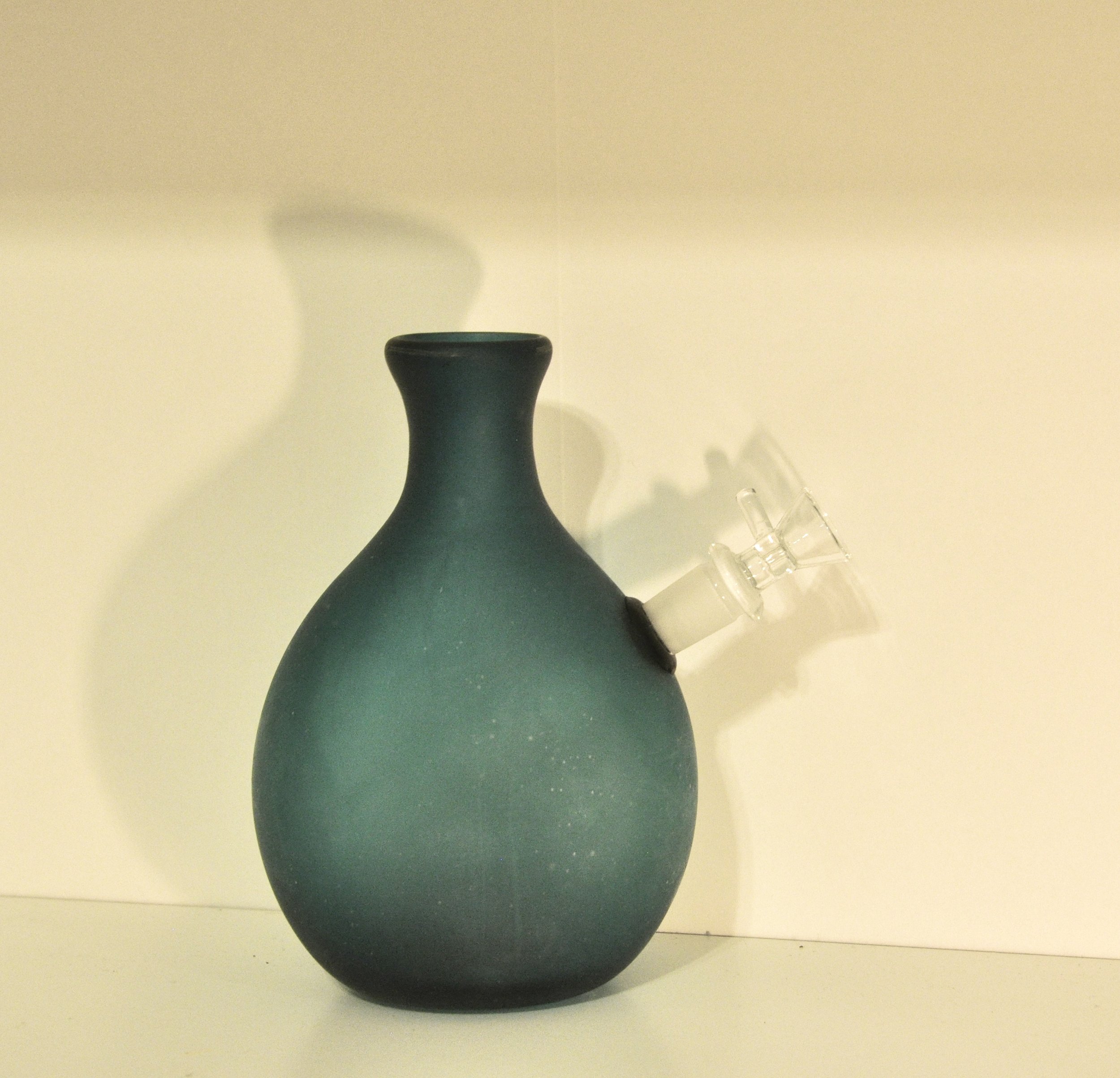 upcycled handblown vase, make and age unknown