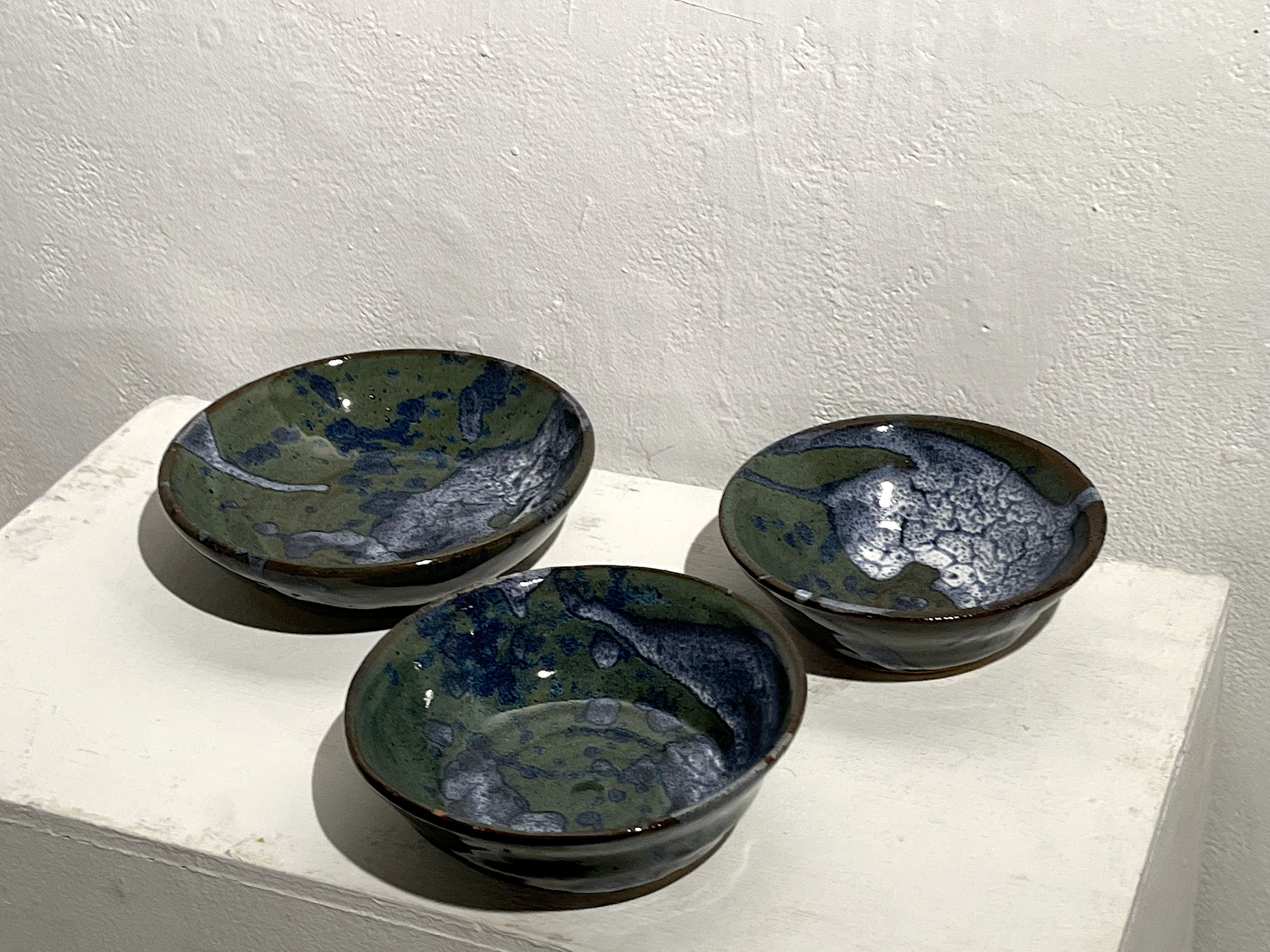 bowl set, wheel thrown stoneware, 2023. (sold)
