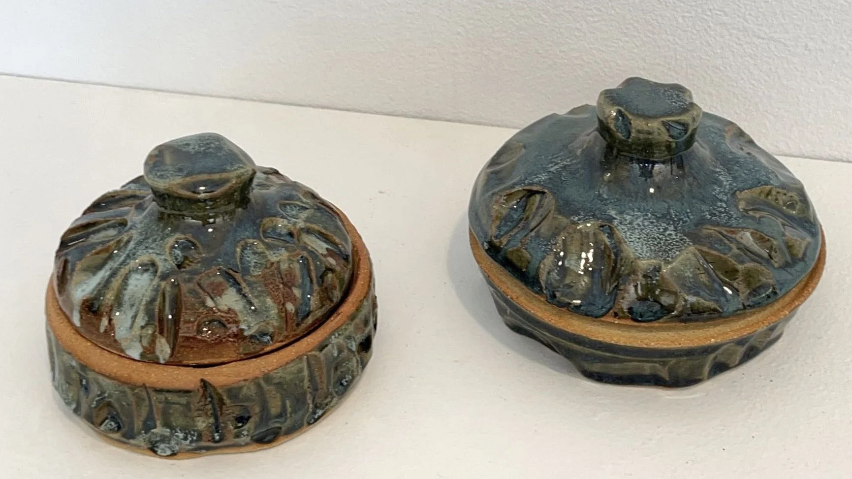 stoneware trinket boxes, 2023.