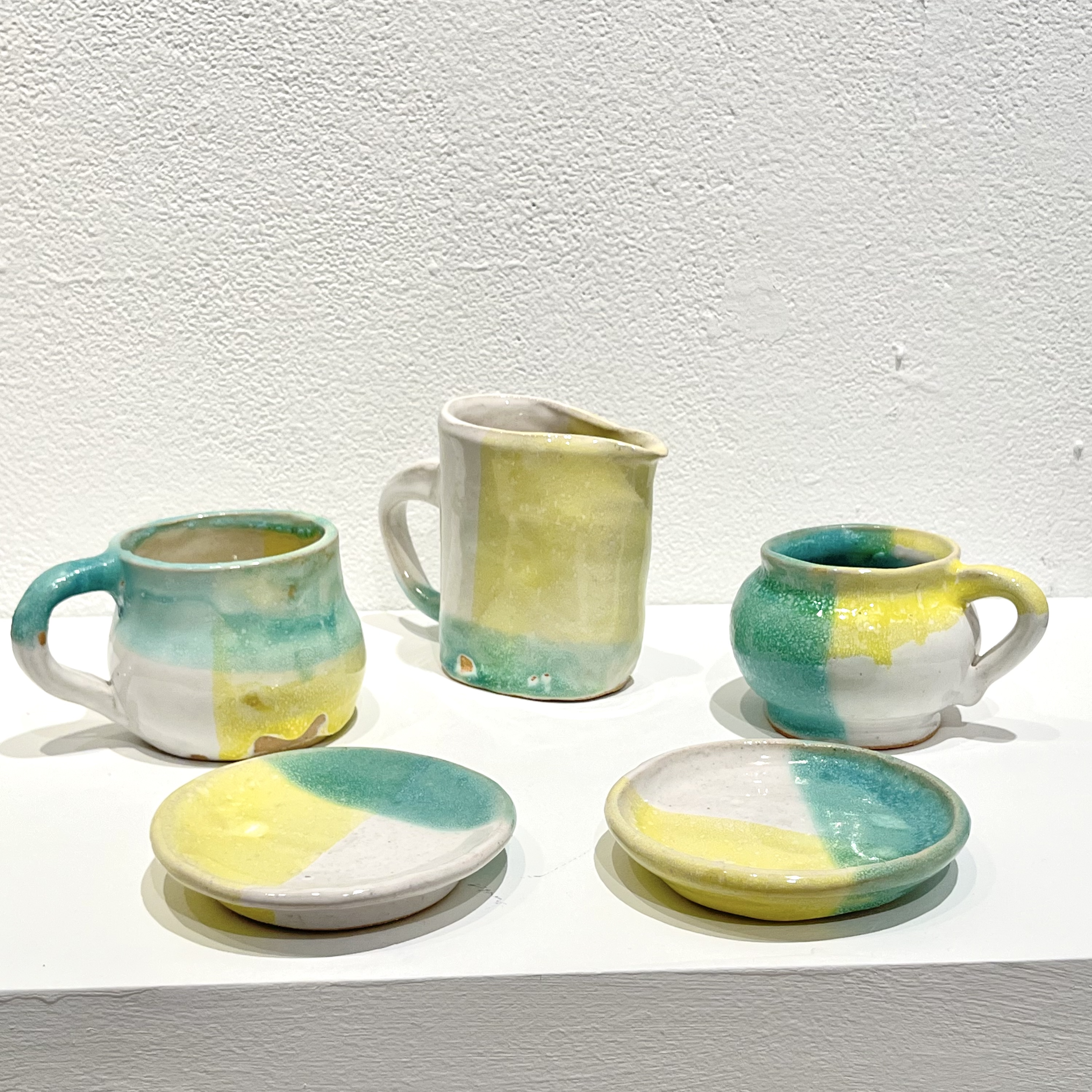 Breakfast set, stoneware.