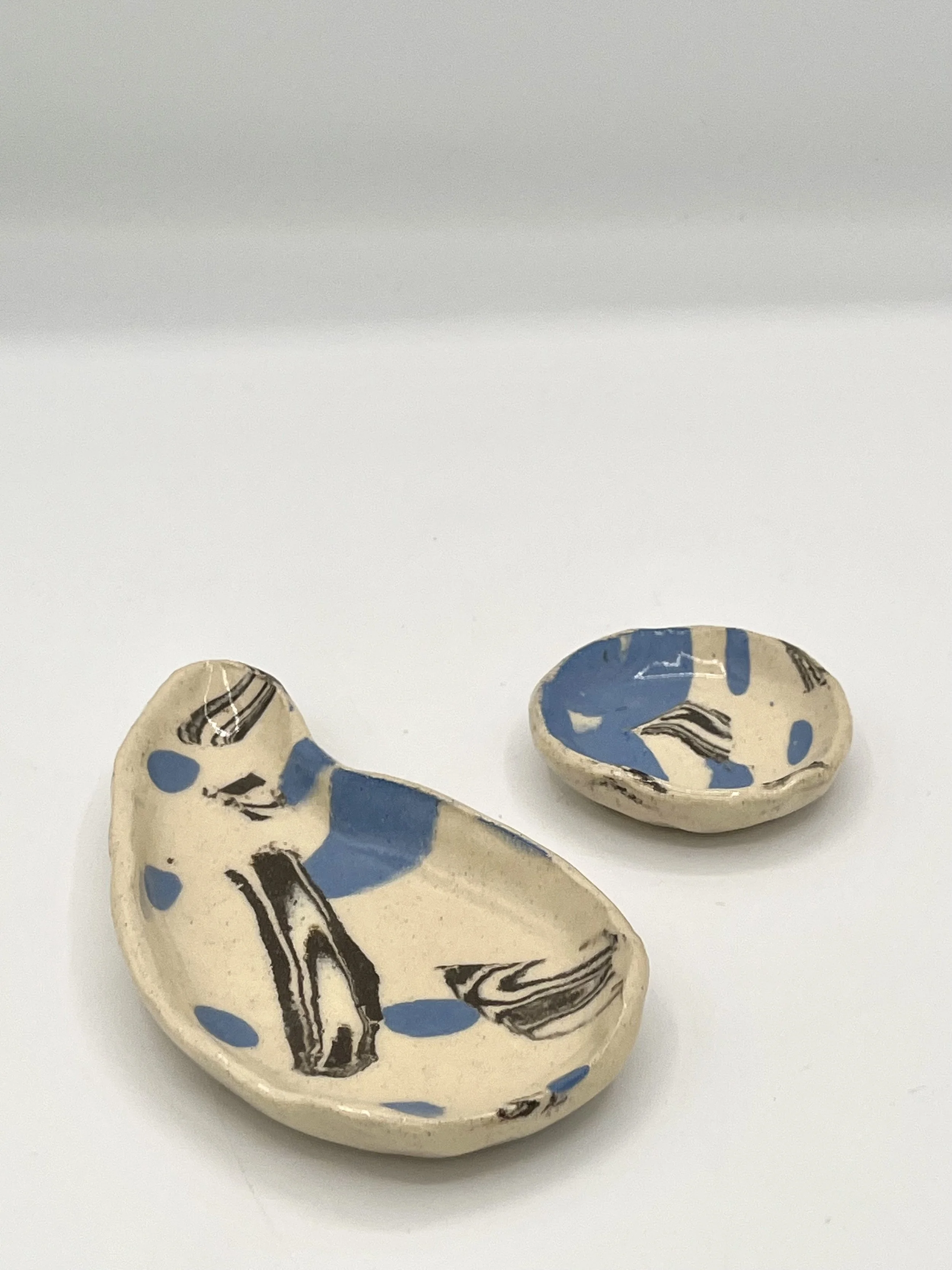 nerikomi dishes, detail.