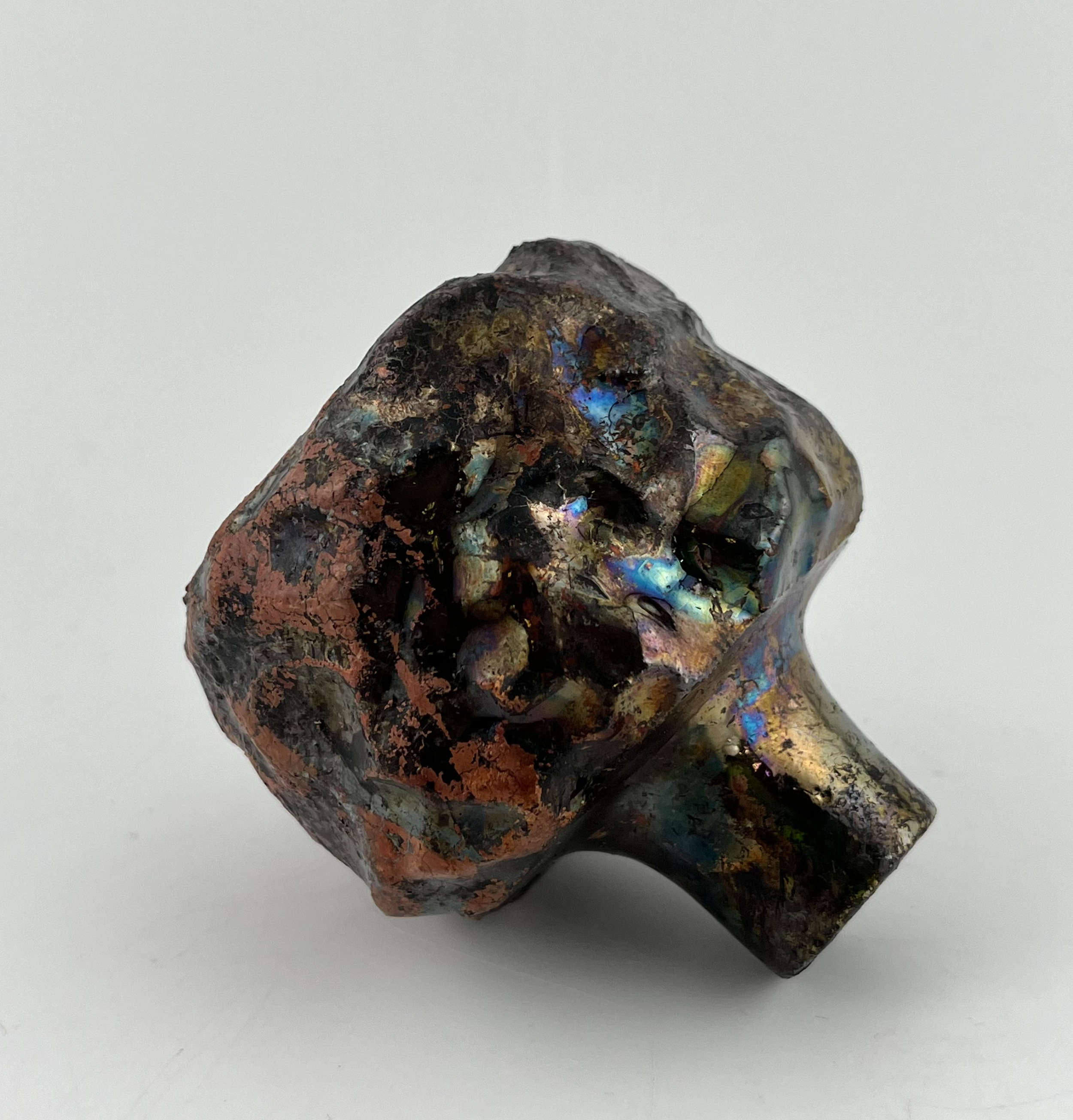 Raku bud vase