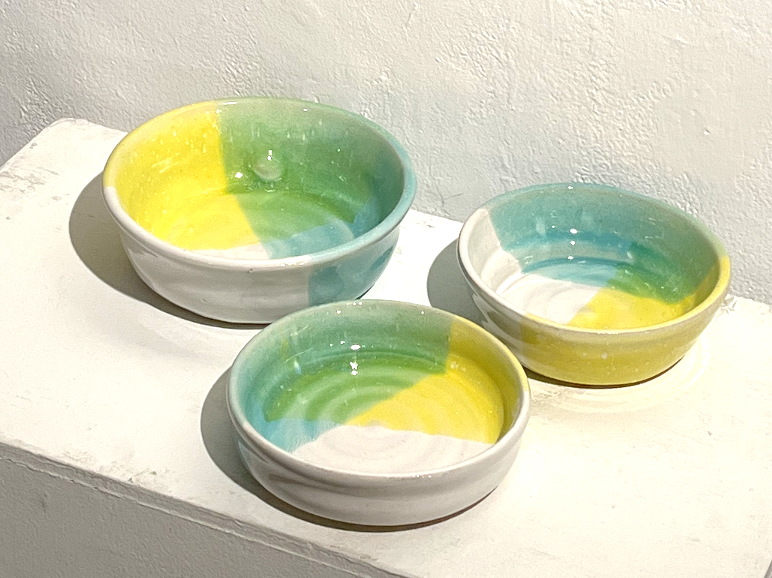 bowl set. wheel thrown stoneware, 2023