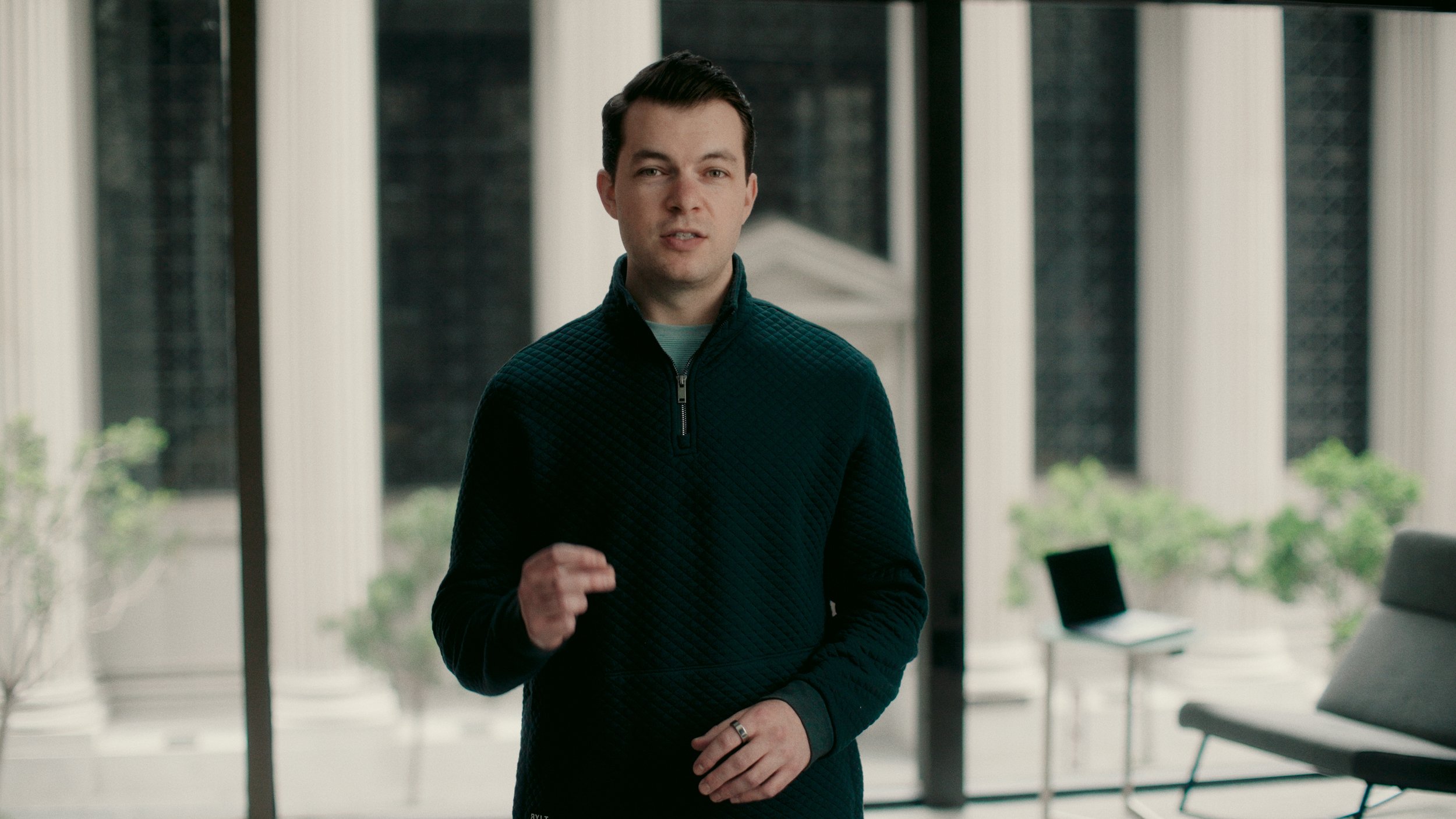 Still frame from a founder announcement video for an AI software company in San Francisco