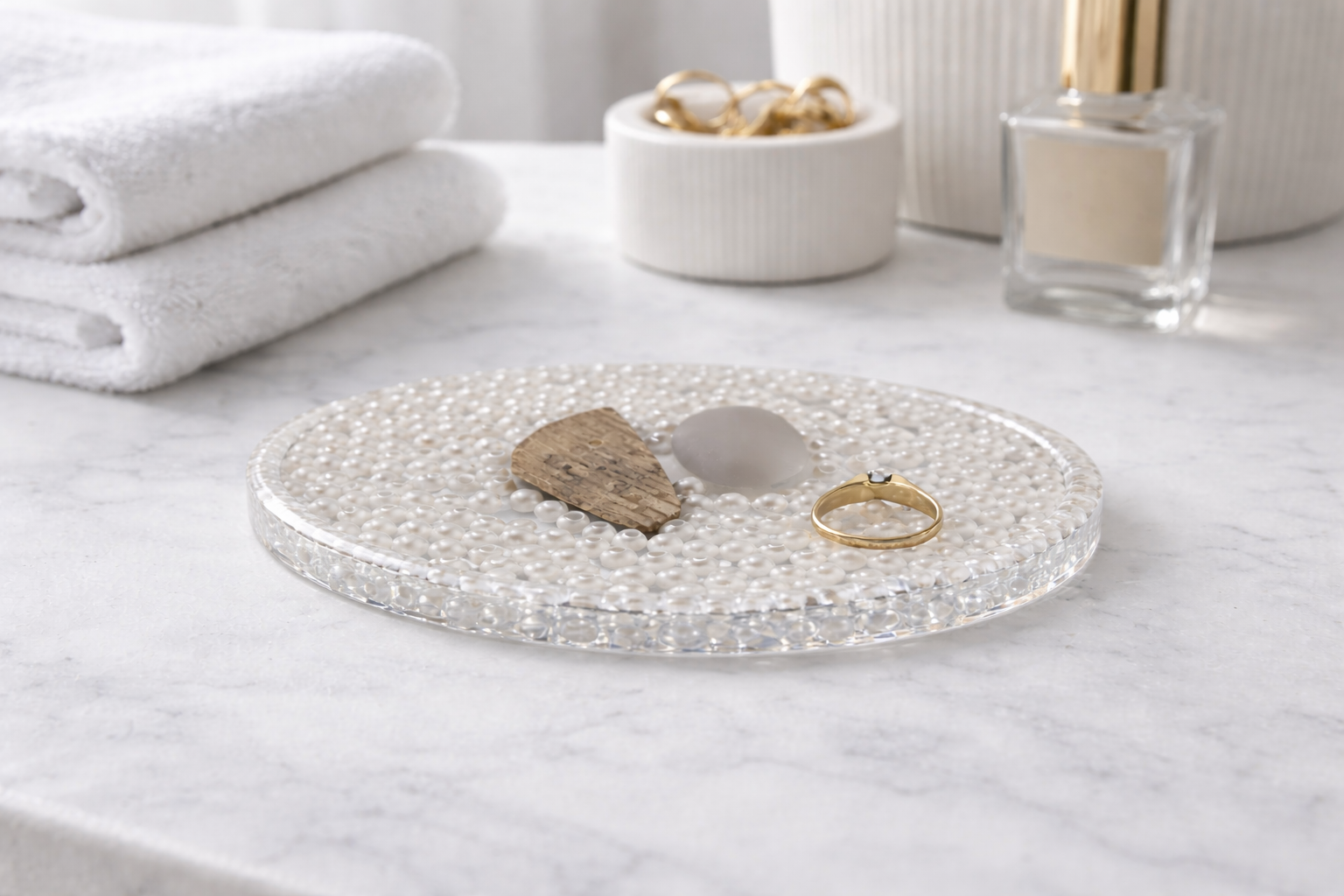 PRISM+EMBER Geode + Stone Round Dish