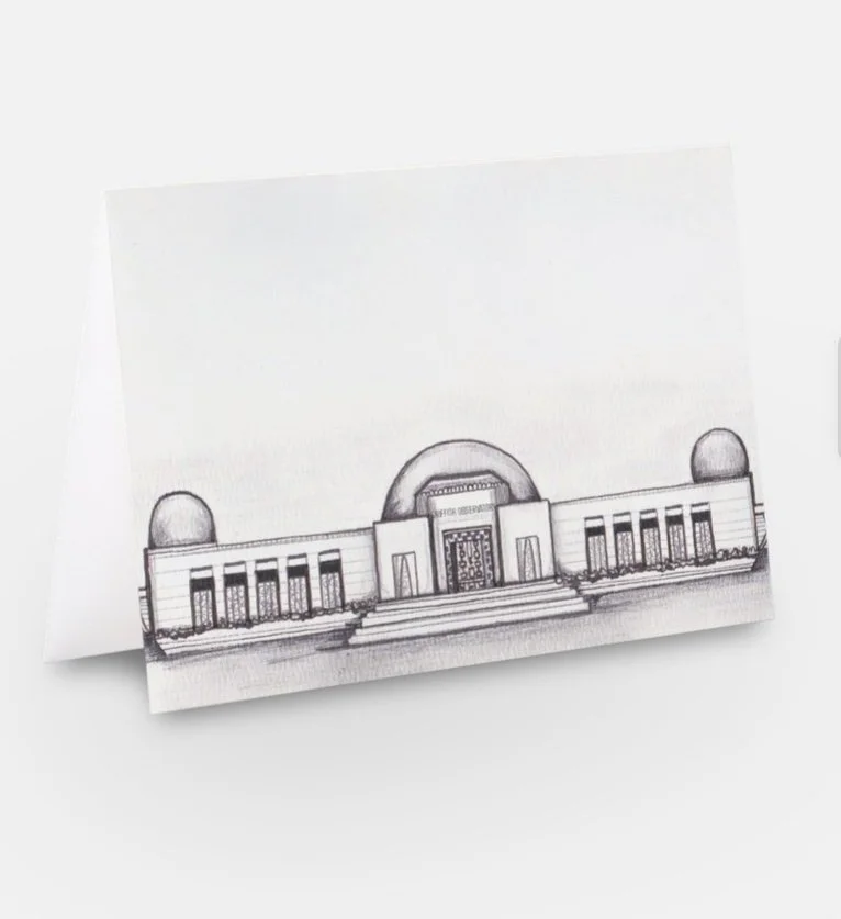 CARDS- Griffith Observatory Black and white