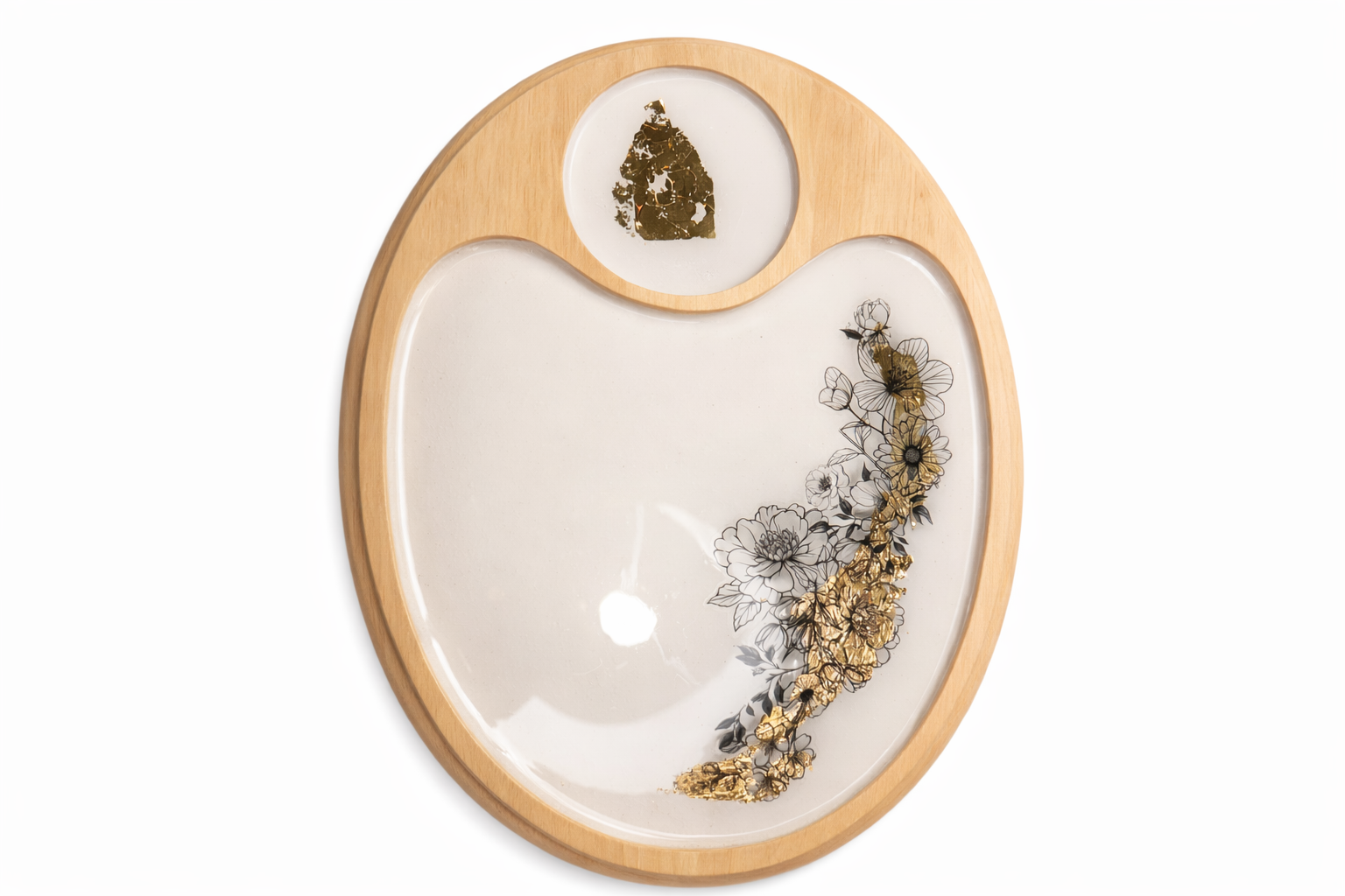 Blush+Timber- Gold Floral Duo Catch All Tray