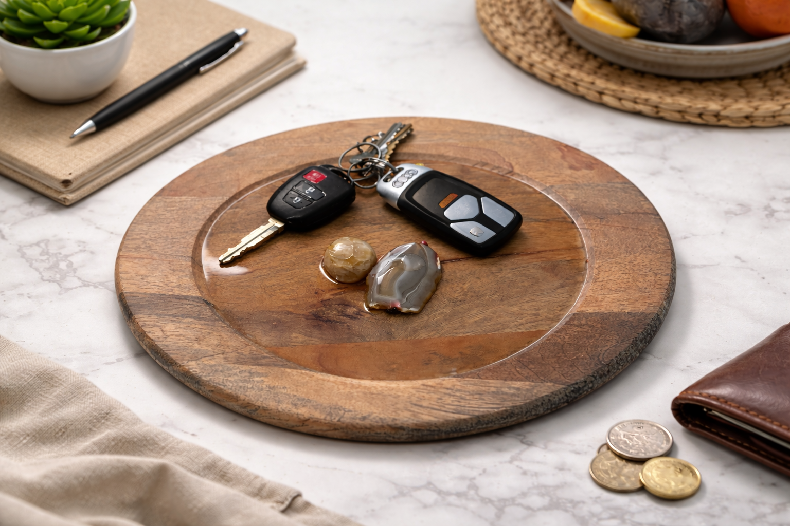 BLUSH+TIMBER- Wooden Geode Plate