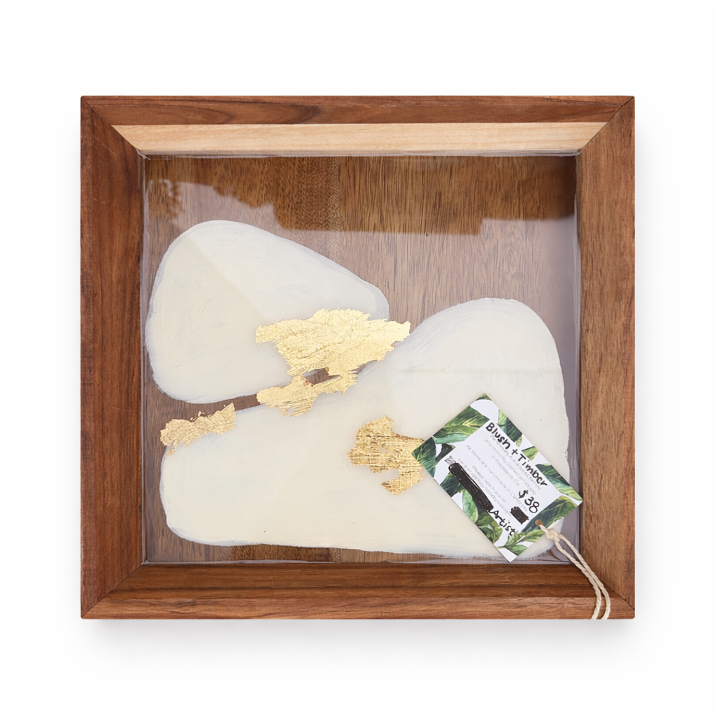 Blush+Timber Simple White and Gold Tray