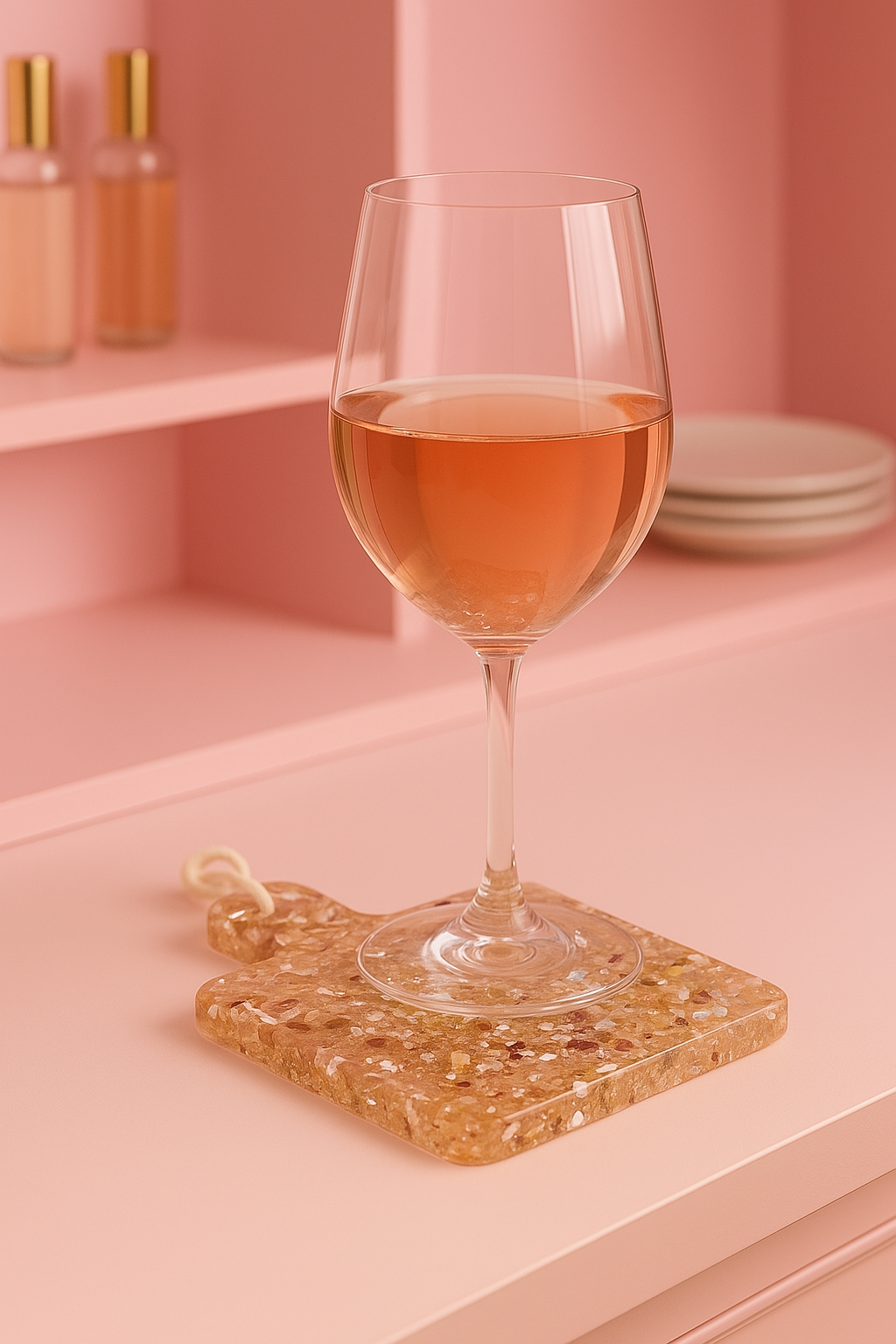 PRISM+EMBER- Pink Amethyst Wine Coaster