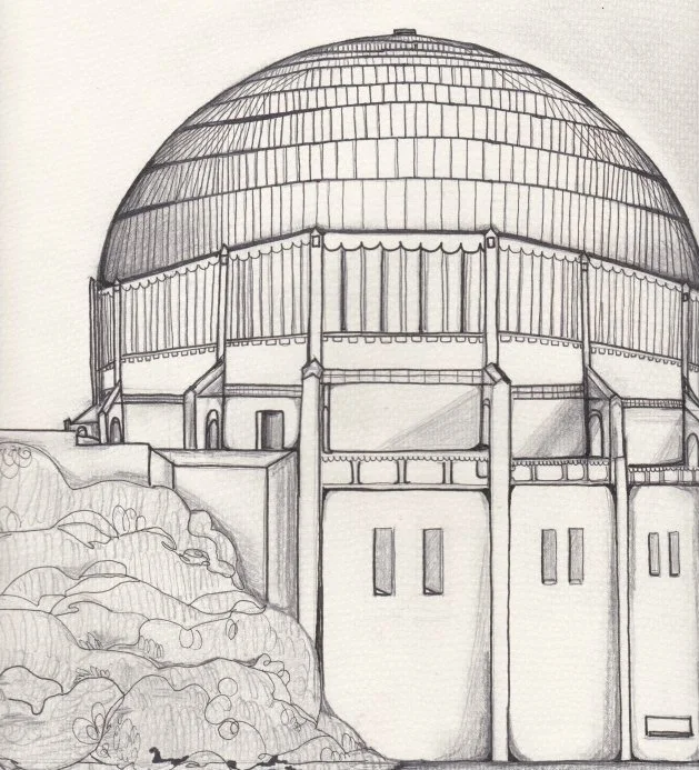 Original Artwork- Griffith Observatory West Tower