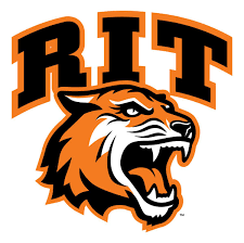 RIT logo featuring a tiger's head with an open mouth, in orange, black, and white.