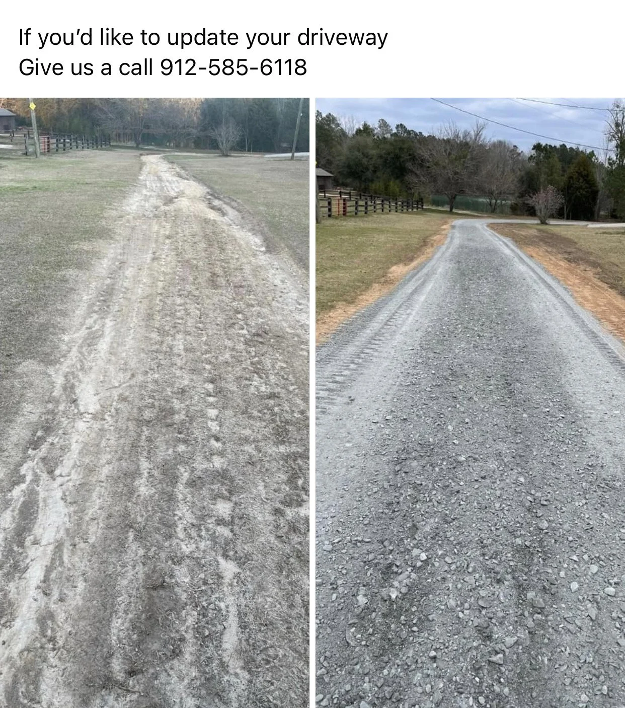 Driveway Repair Options in South Georgia: Concrete, Asphalt Milling, or Rock Driveways
