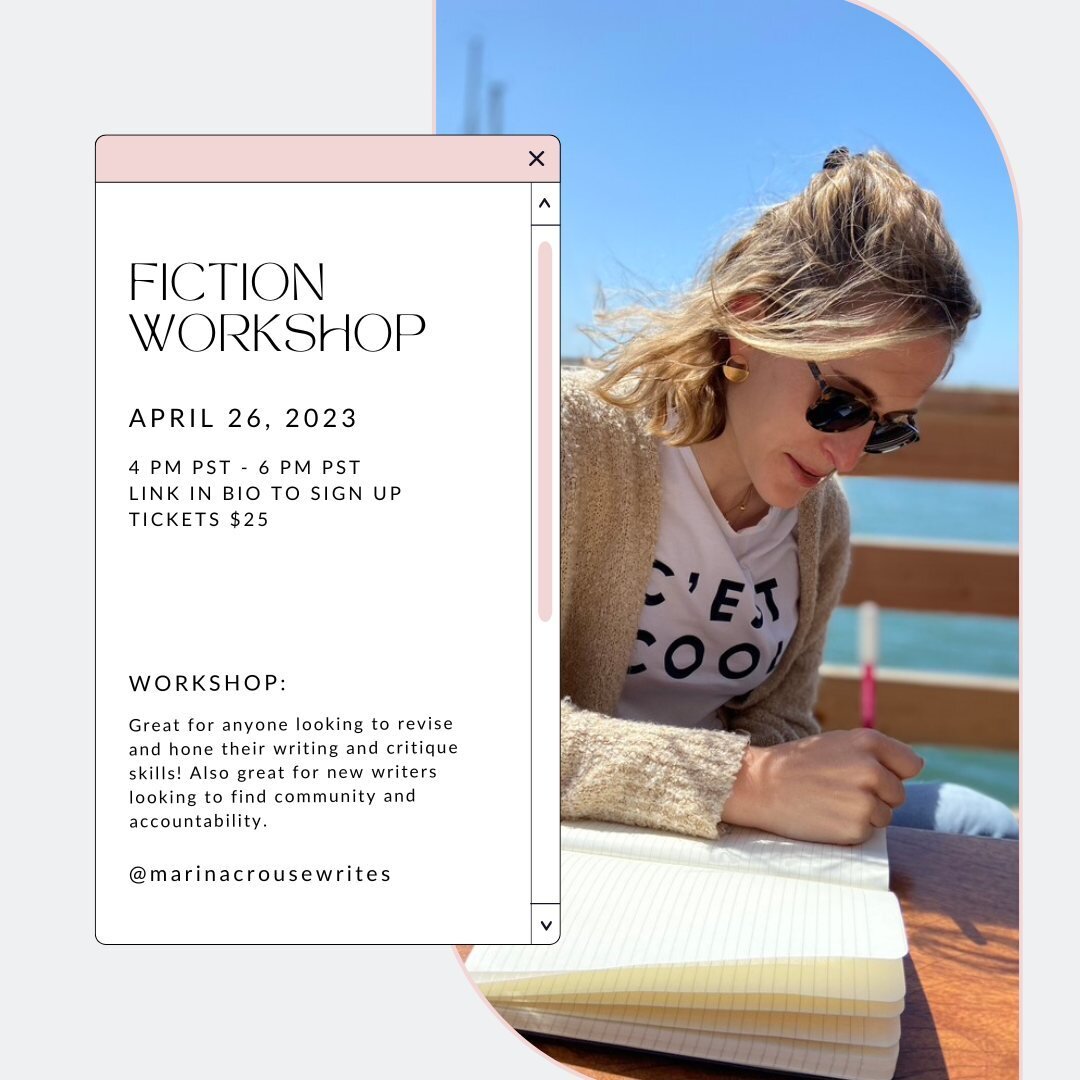 Workshopping your writing is a valuable way to get initial feedback before deep diving into edits or rewrites. If you have a short story, or a chapter of a longer novel, join my workshop April 26th!⁠
⁠
You will be assigned one other essay to read and